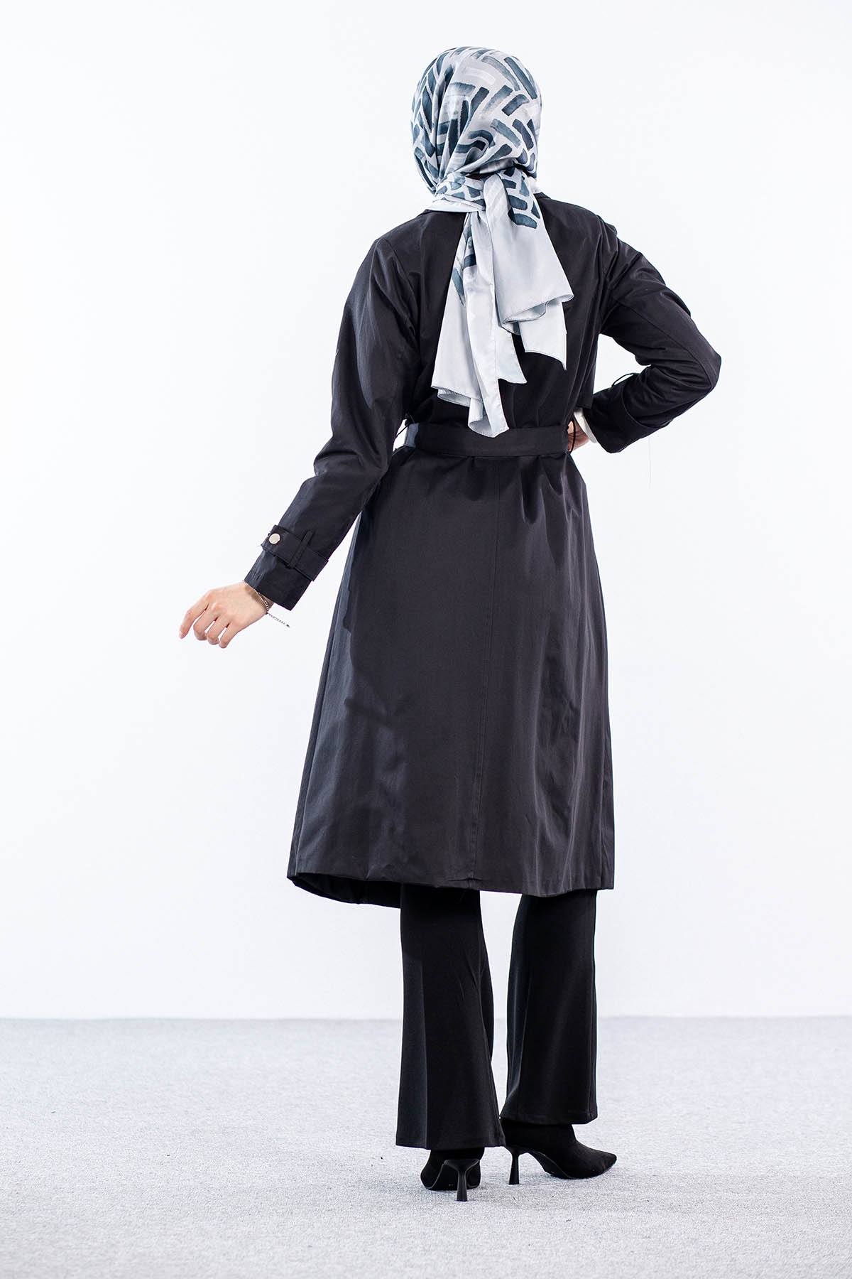 9153 Trençkot 38-46 - Siyah - 5