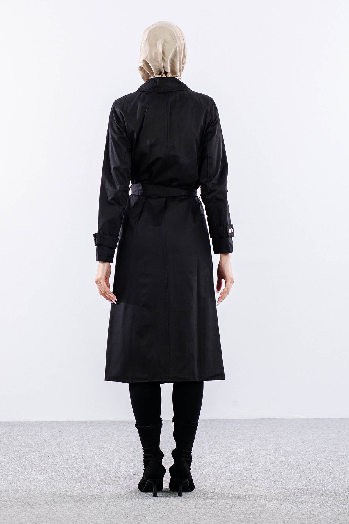 9153 Trençkot 38-46 - Siyah - - 4