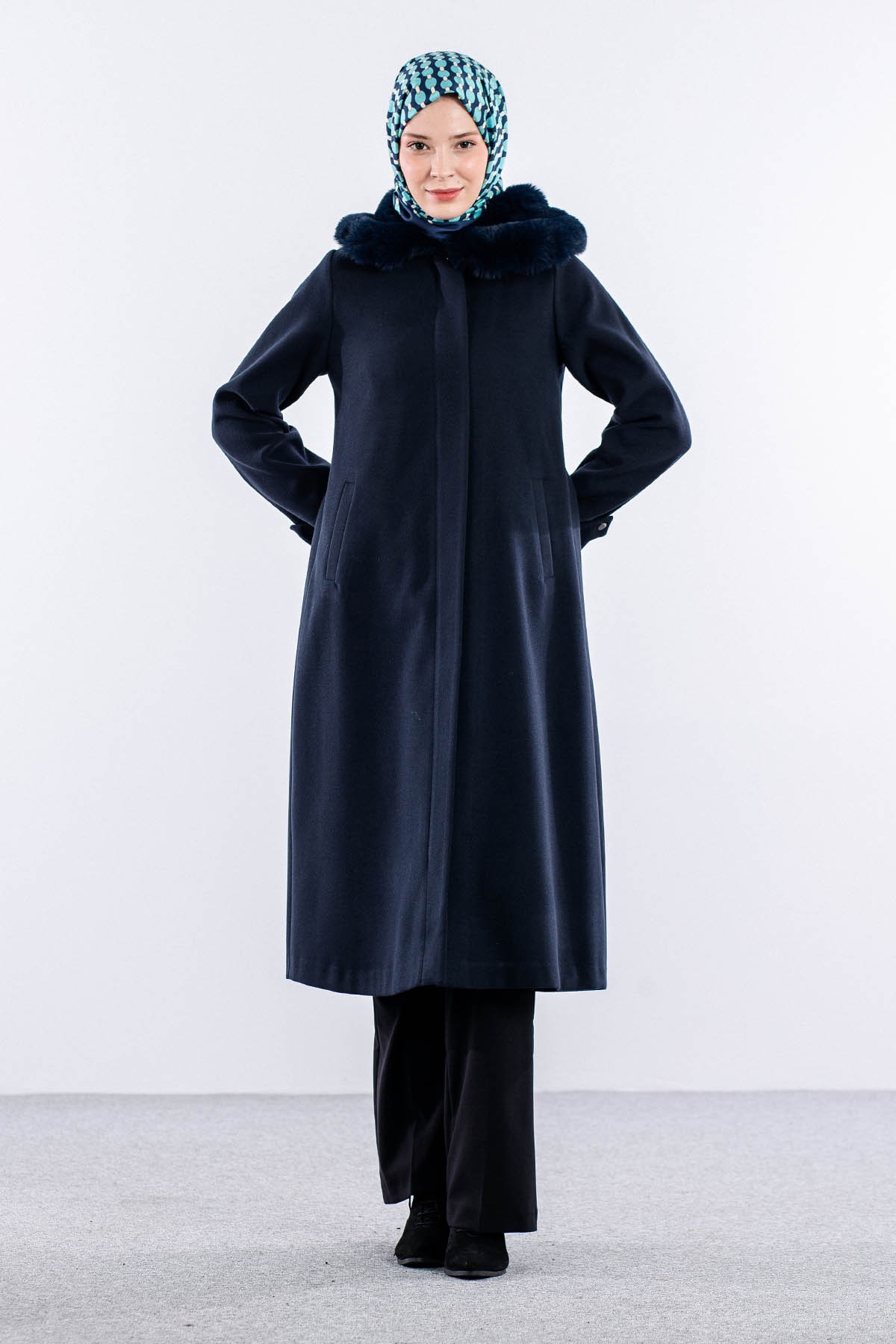 9159 Fatih Kaşe Kaban 0-4 - Lacivert - 2