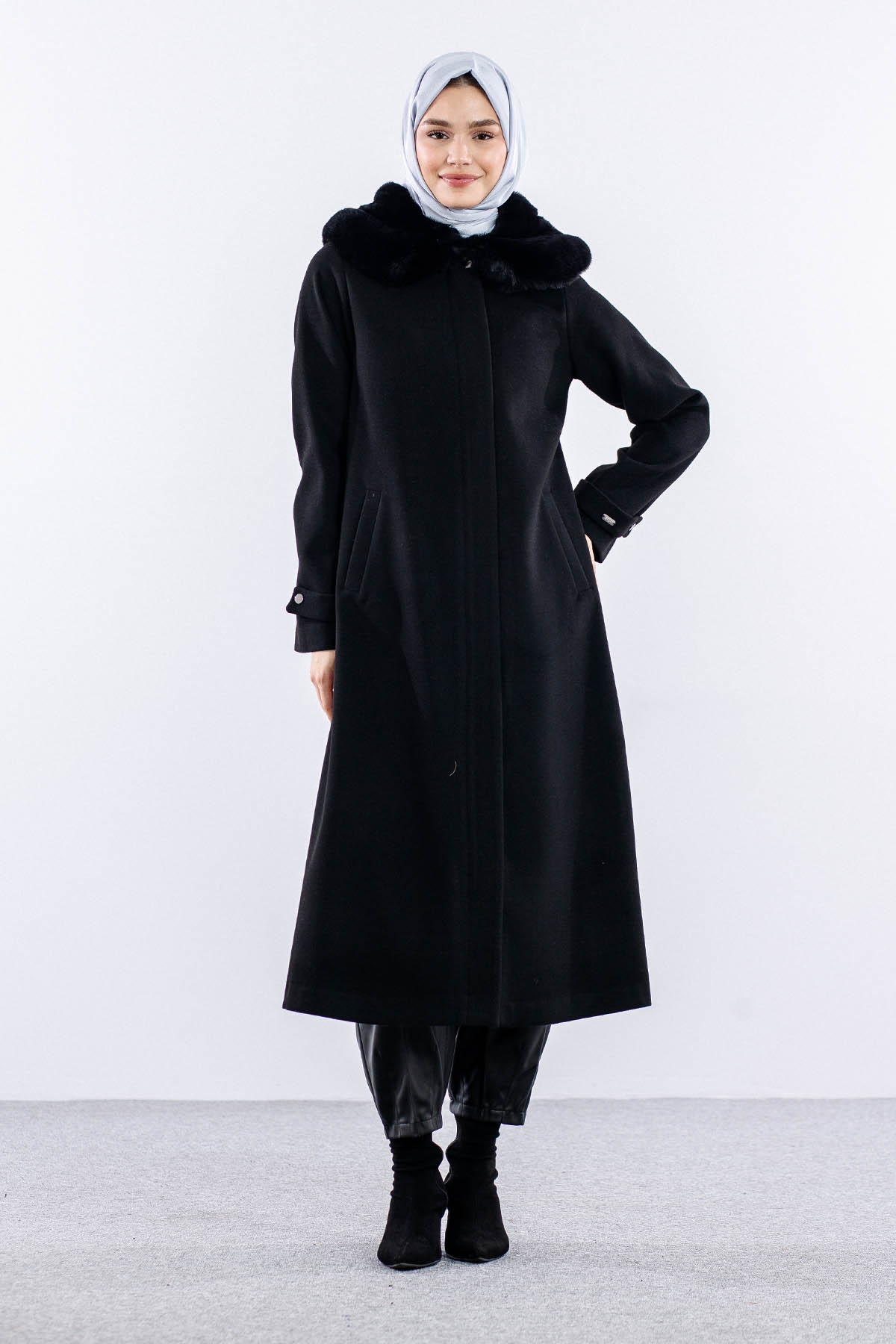 9159 Fatih Kaşe Kaban 0-4 - Siyah - 1