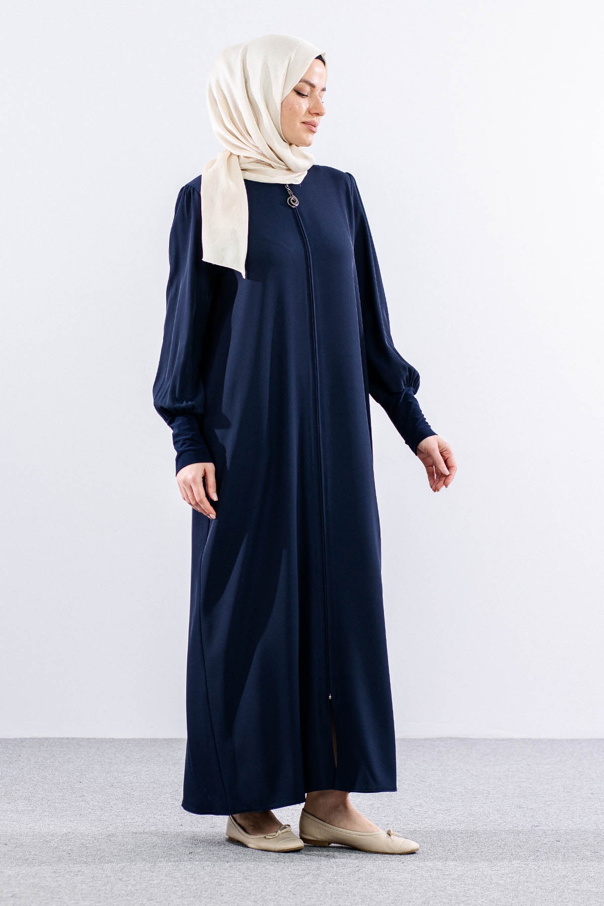 9168 Bayan Ferace 38-46 - Lacivert - 3