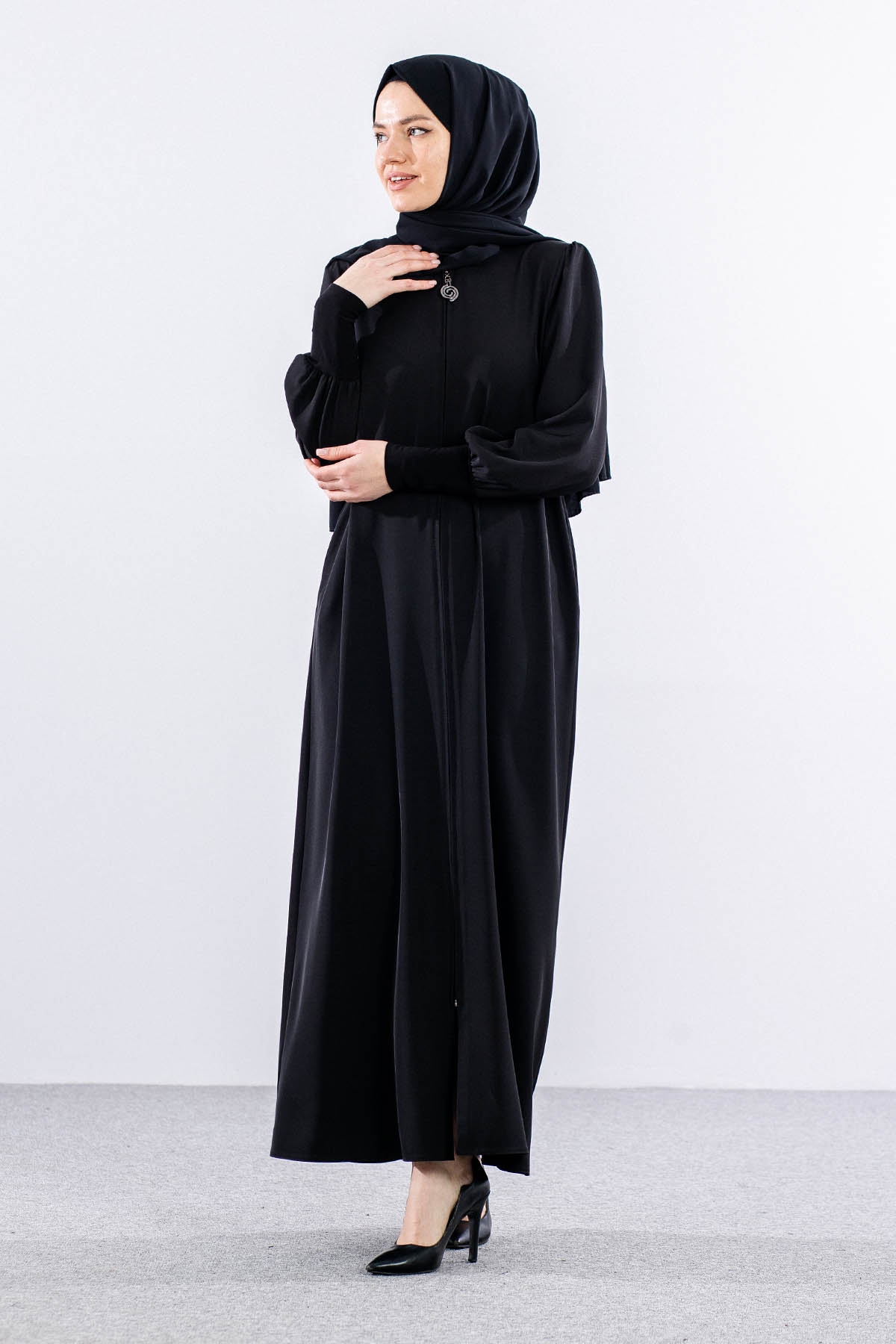 9168 Bayan Ferace 38-46 - Siyah - 3