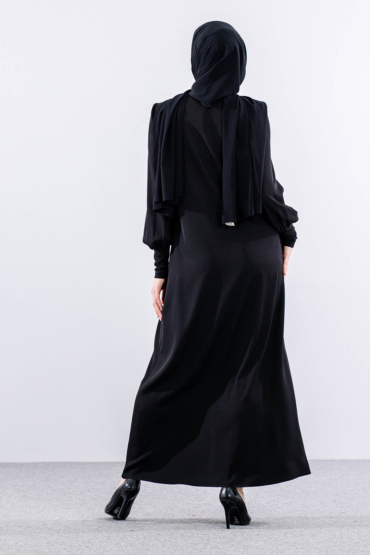 9168 Bayan Ferace 38-46 - Siyah - 5