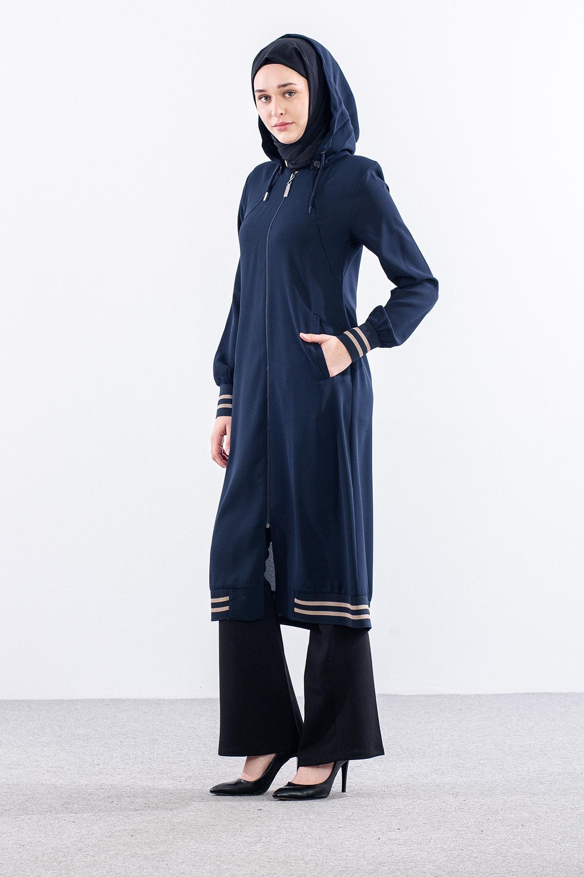 919 Kap 38-52 Sinem Kapşonlu - Lacivert - 5