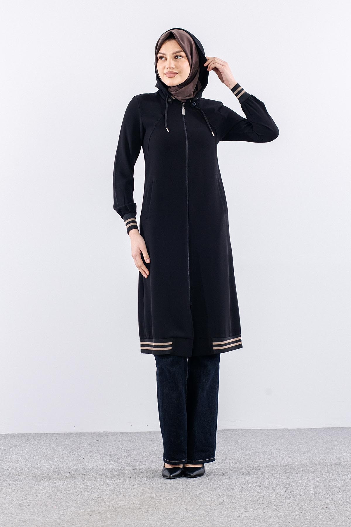 919 Kap 38-52 Sinem Kapşonlu - Siyah - 2