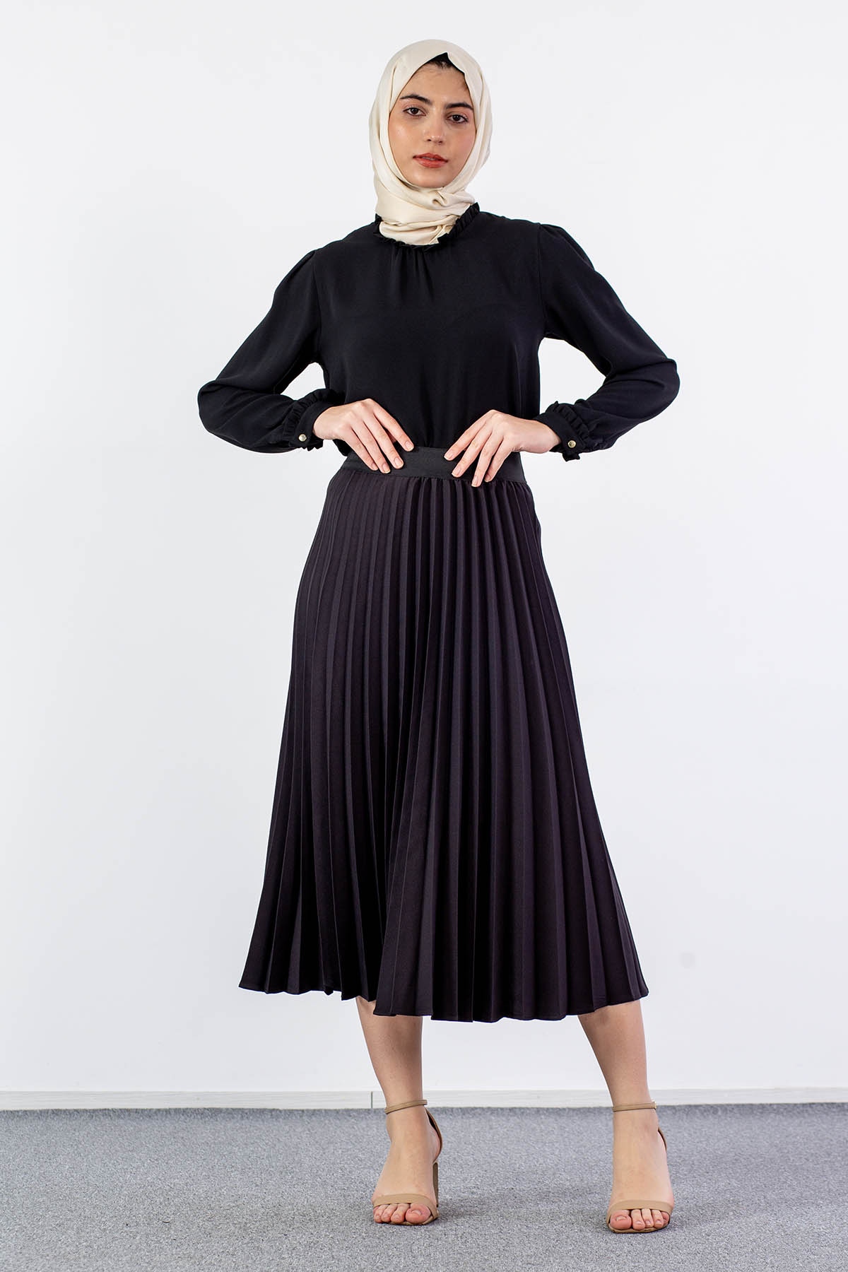 9223-15 P Etek 38-44 Kumaş - Siyah - 1