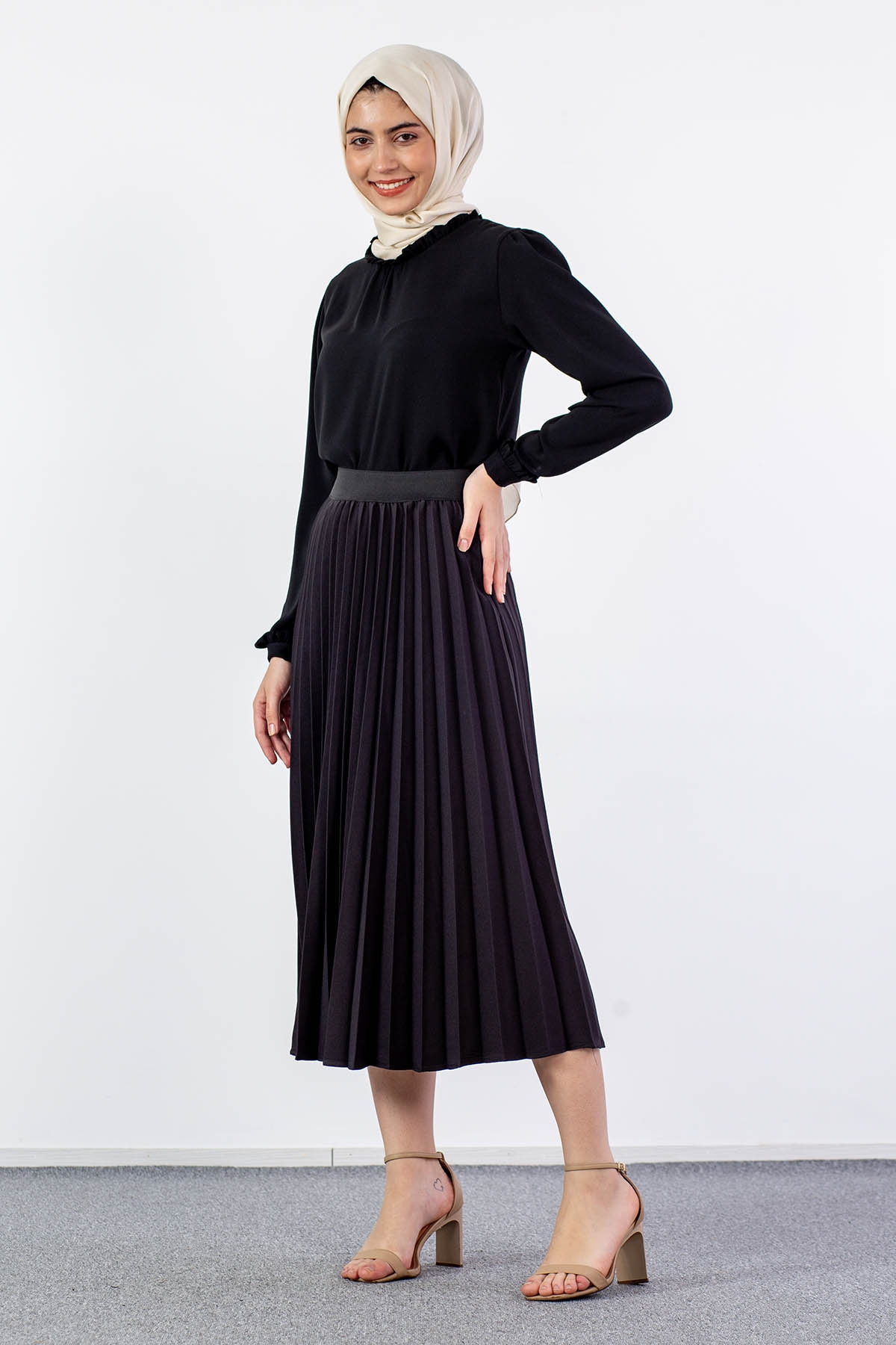 9223-15 P Etek 38-44 Kumaş - Siyah - 2