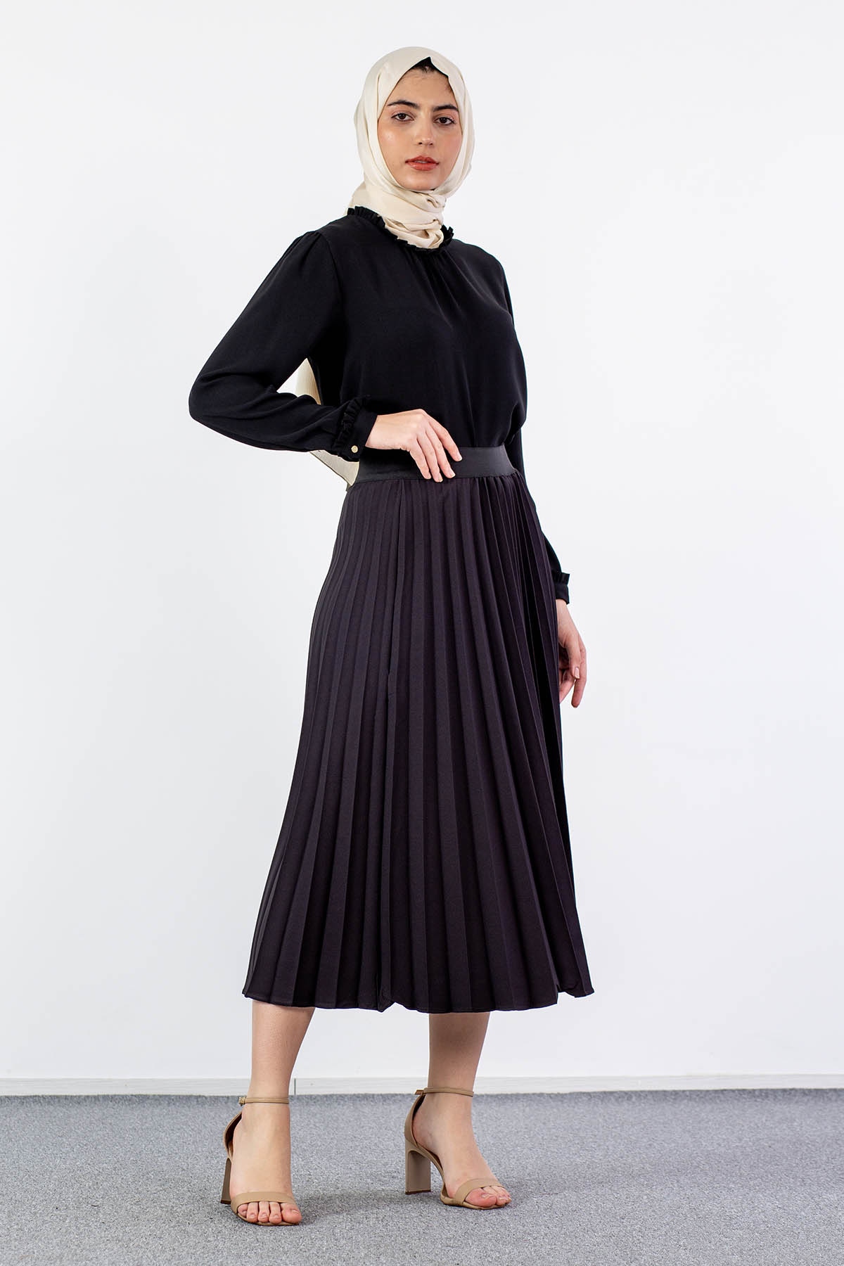 9223-15 P Etek 38-44 Kumaş - Siyah - 3