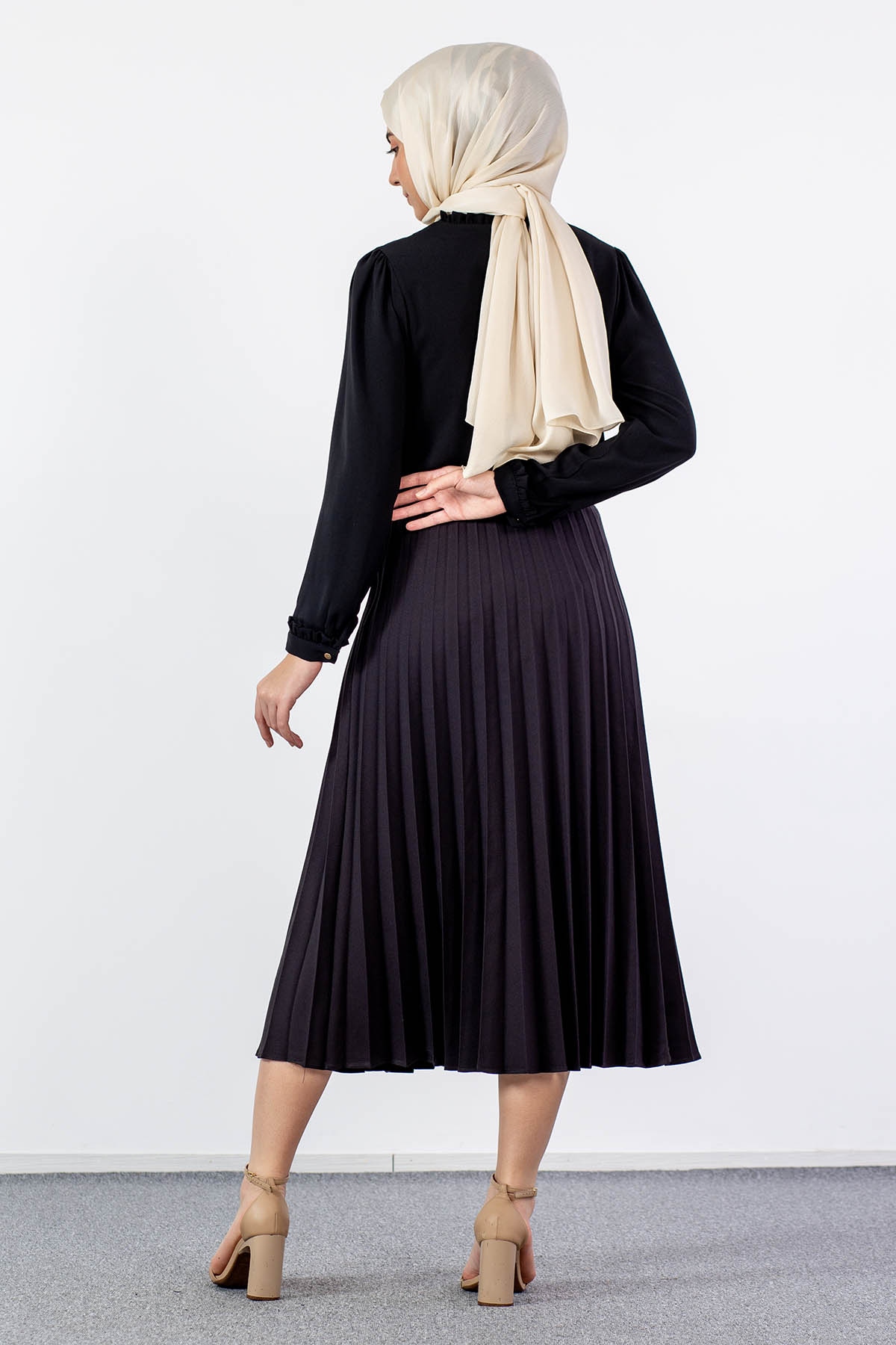 9223-15 P Etek 38-44 Kumaş - Siyah - 4