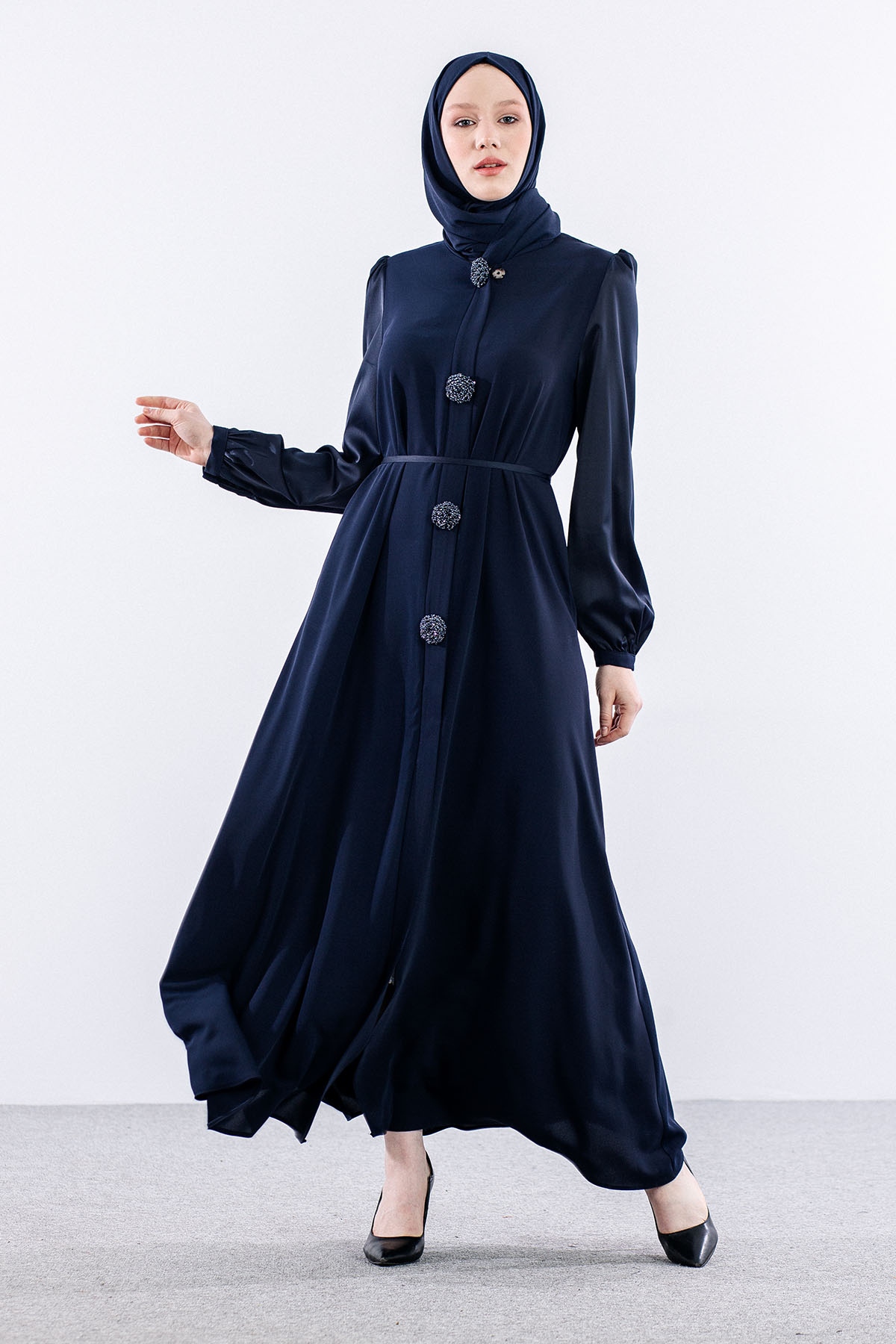 9247 Ferace 0-4 Saten - Lacivert - 1