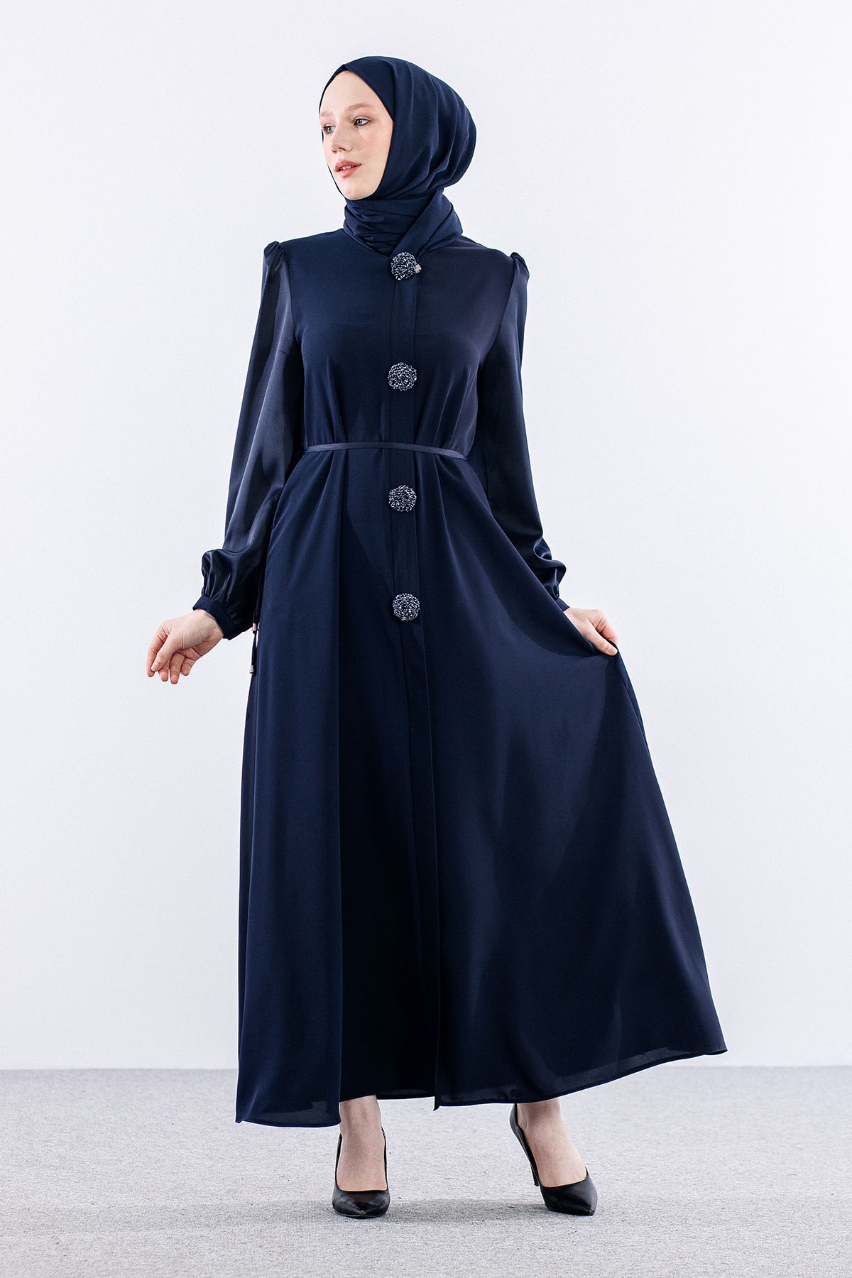 9247 Ferace 0-4 Saten - Lacivert - 3