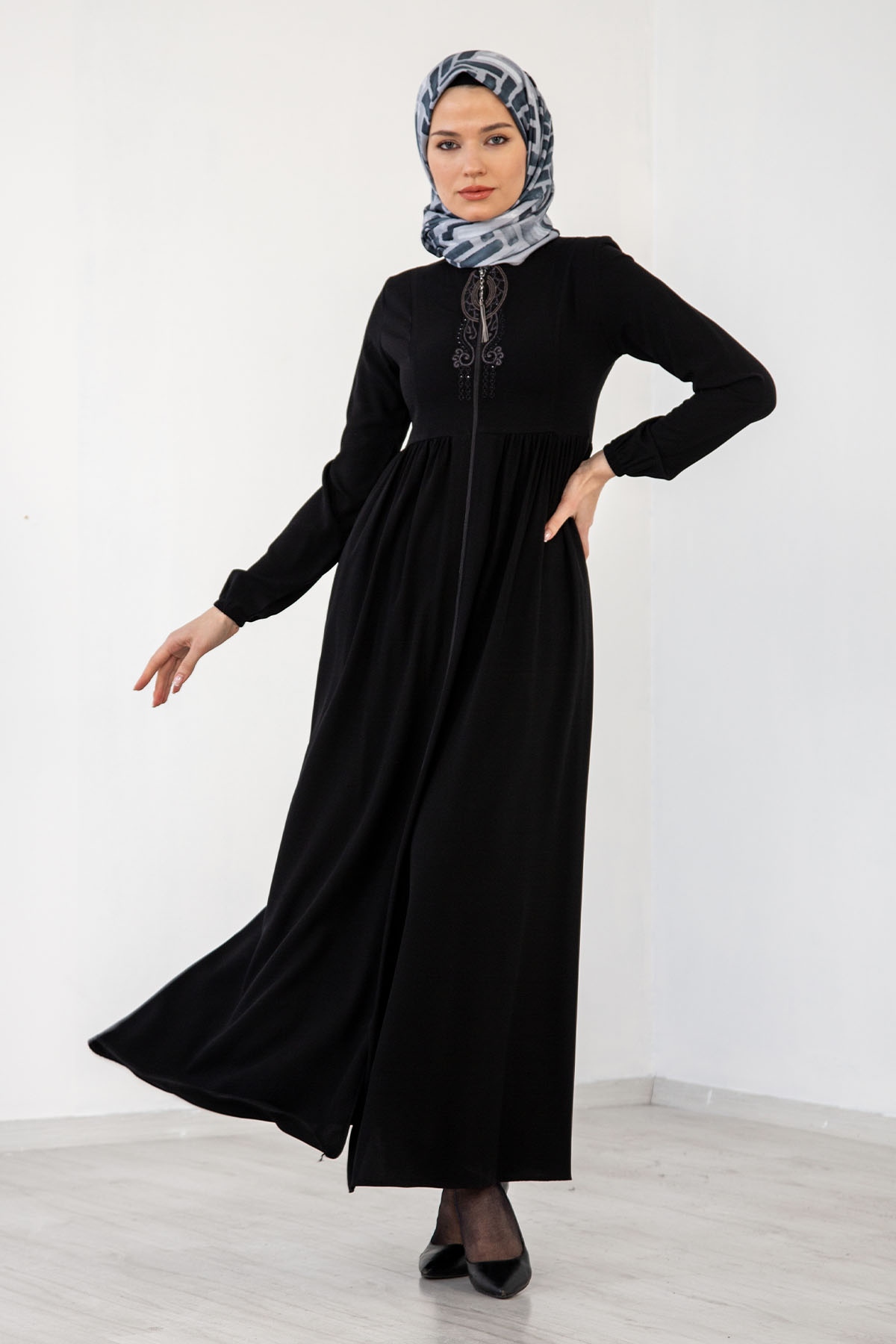 928 Ferace 38-48 Krp - Siyah - 2