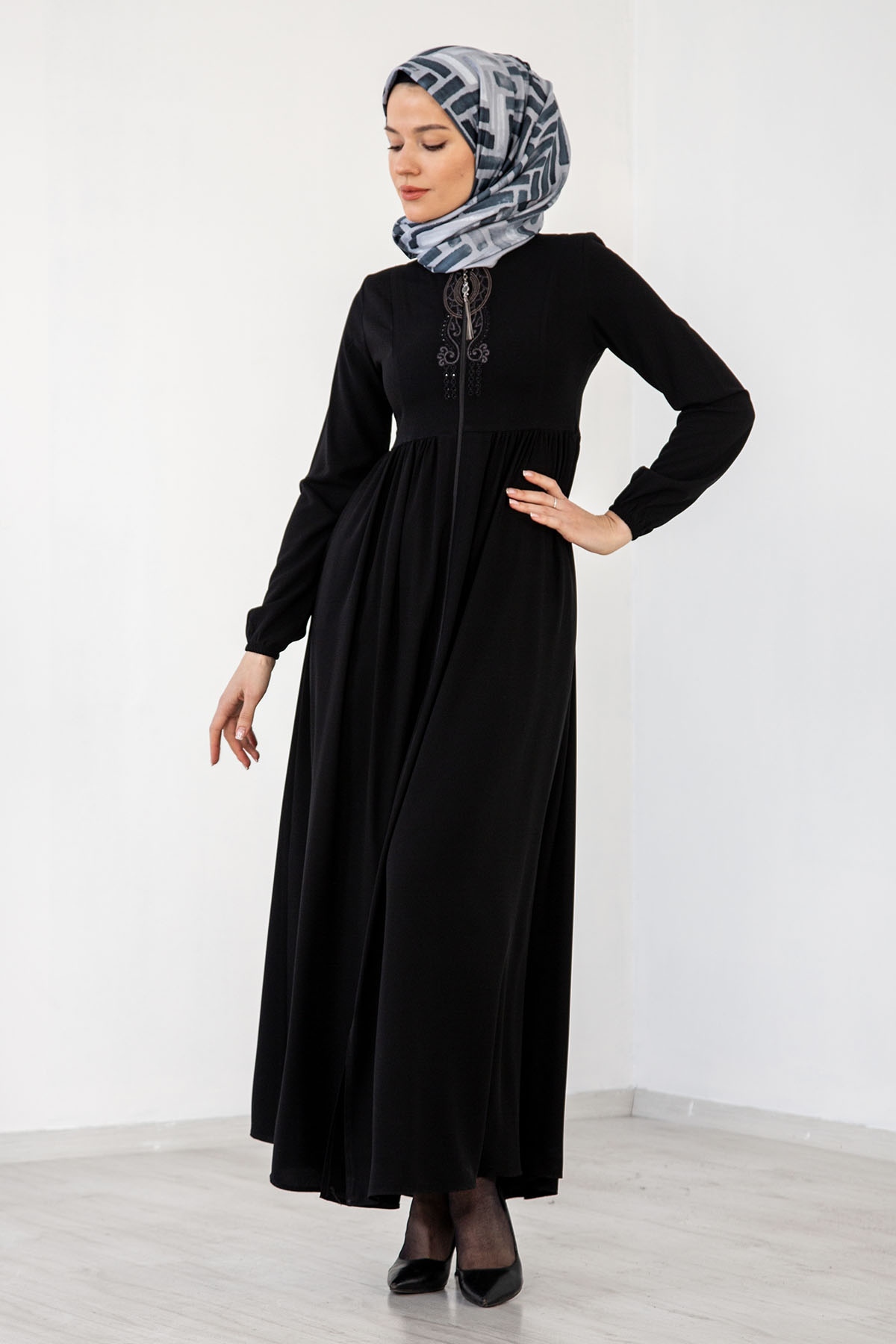 928 Ferace 38-48 Krp - Siyah - 3