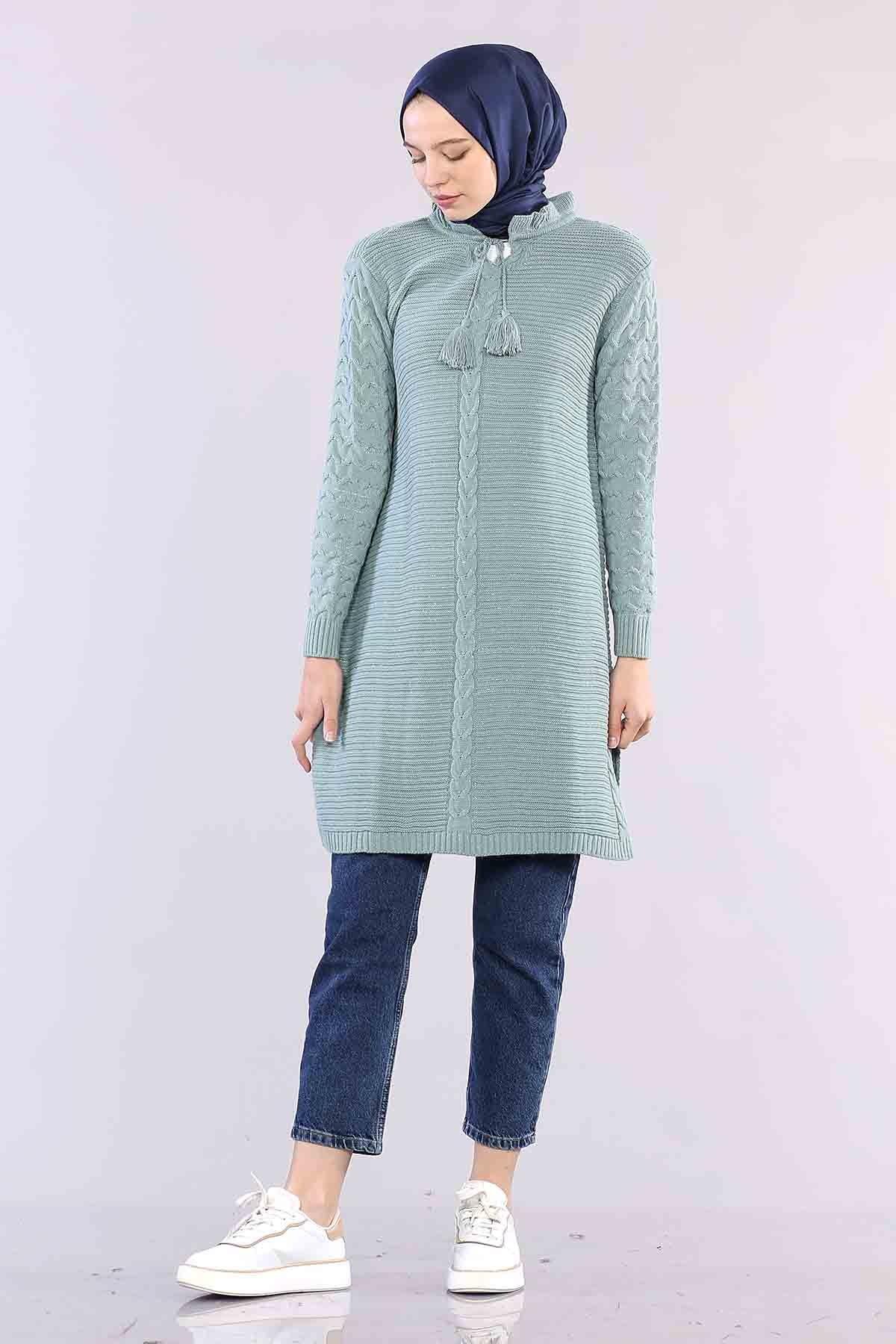 9289 örme Tunik Tek Simli - Cagla - 3