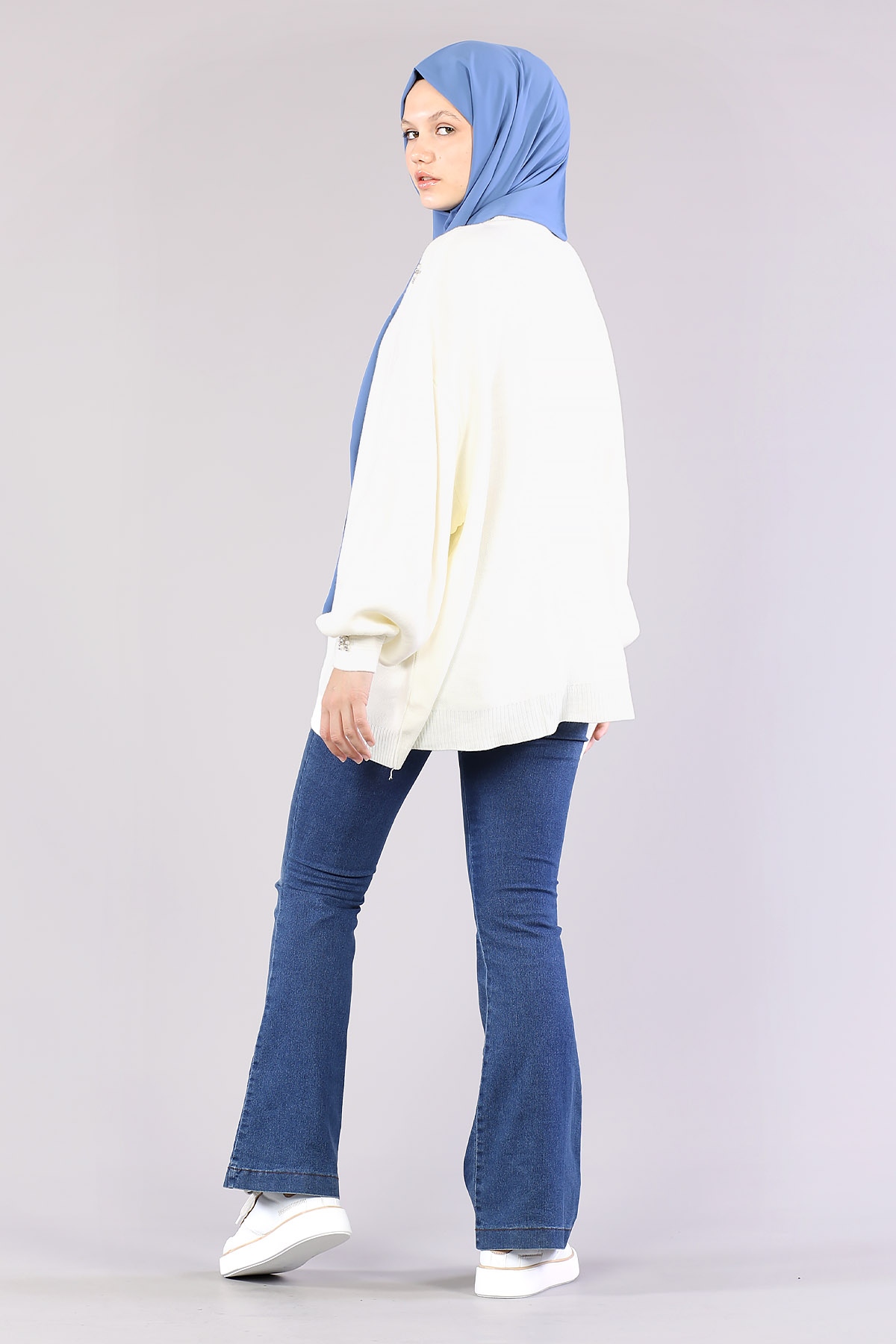 9433 Triko Tunik Tek - Ekru - 4