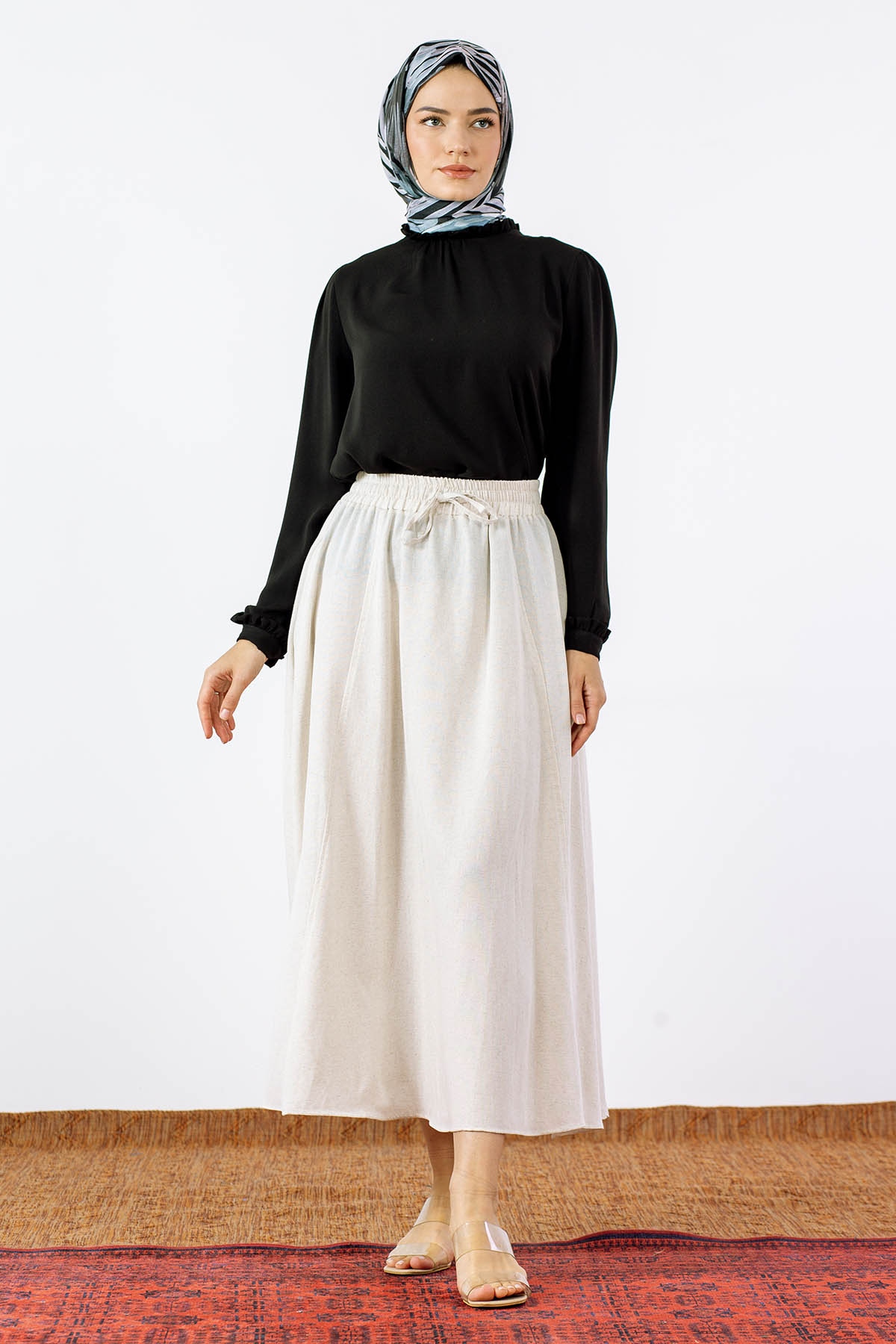 9450 Keten Etek 36-42 - Krem - 1