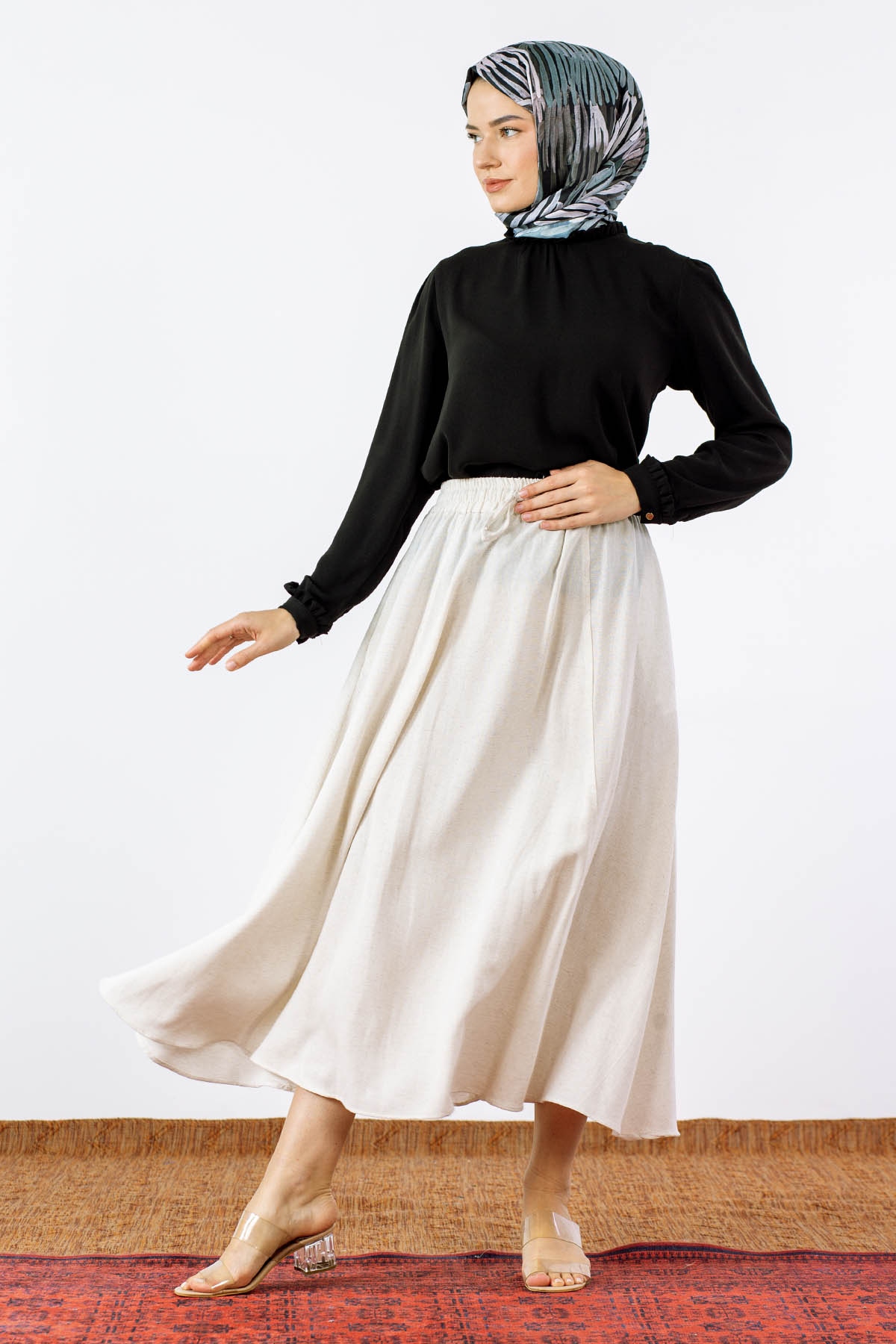 9450 Keten Etek 36-42 - Krem - 2