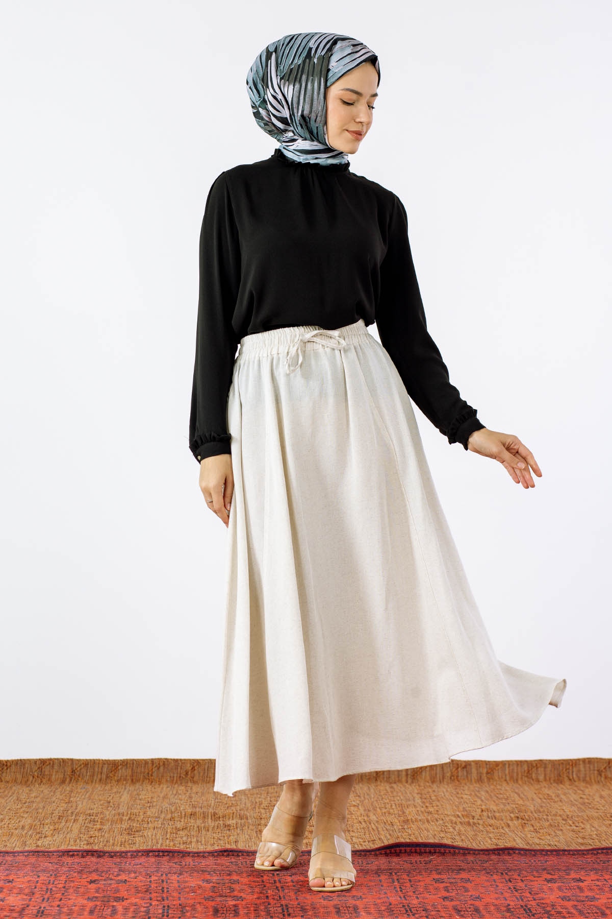 9450 Keten Etek 36-42 - Krem - 3