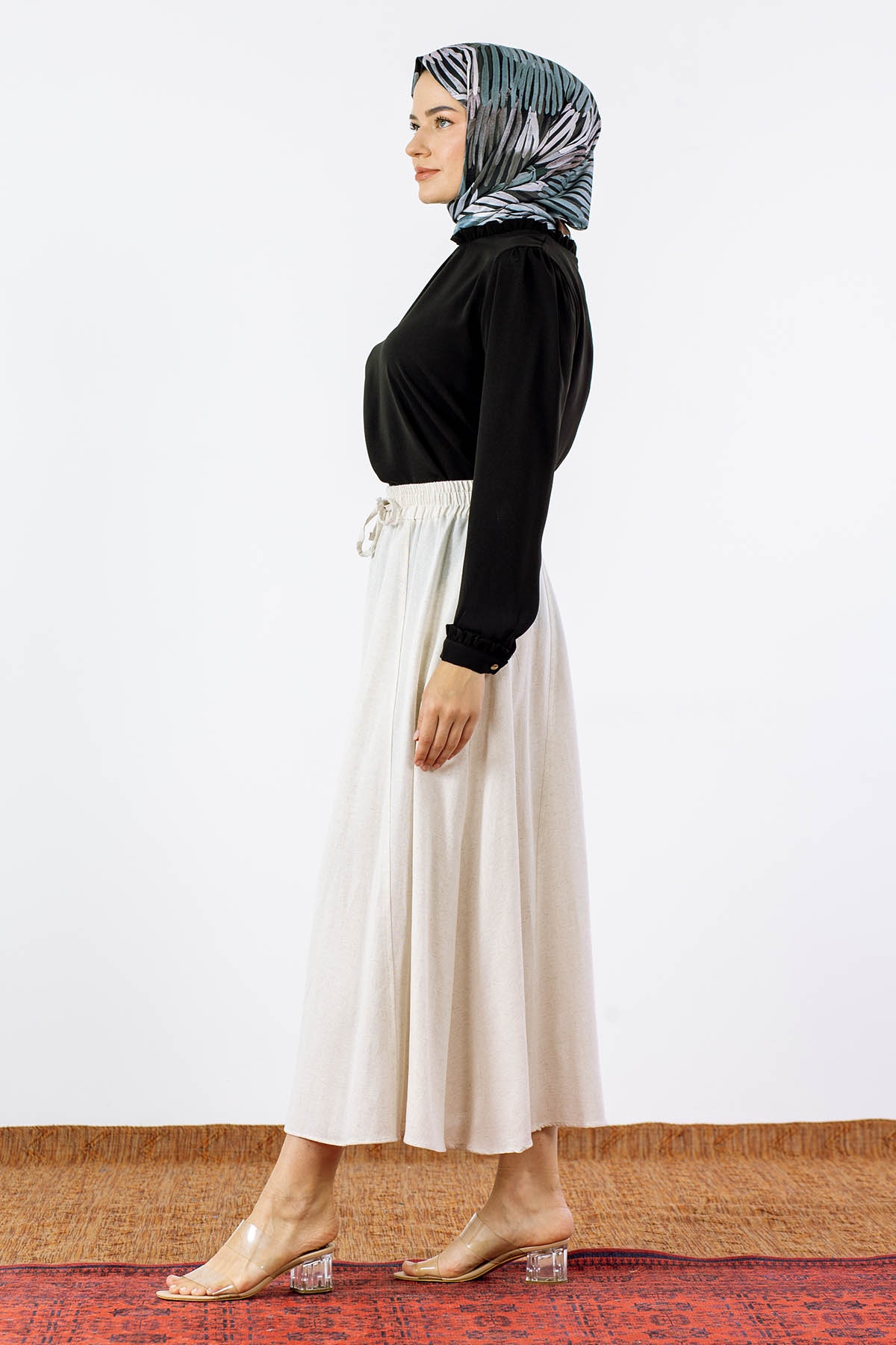 9450 Keten Etek 36-42 - Krem - 4