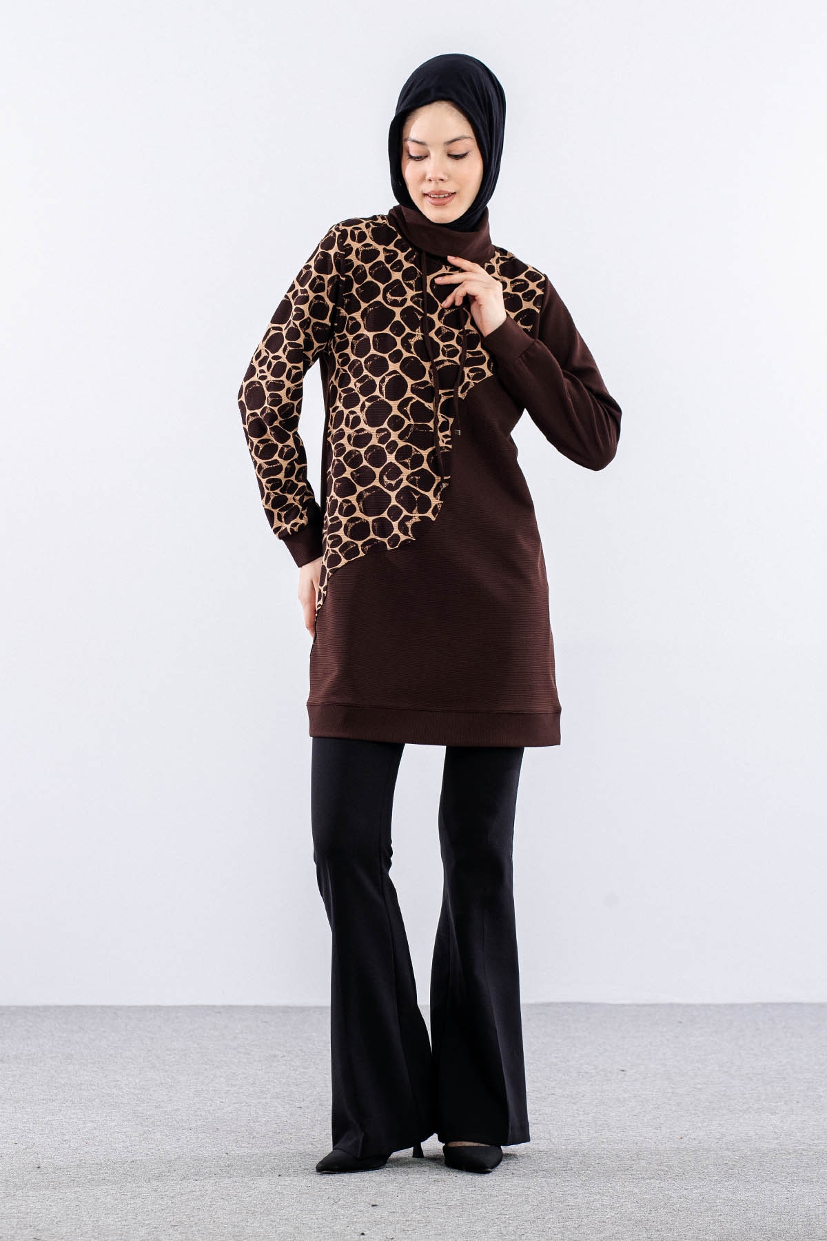 9617 Tunik 2-3-4-5 - Kahve / Bej - 1