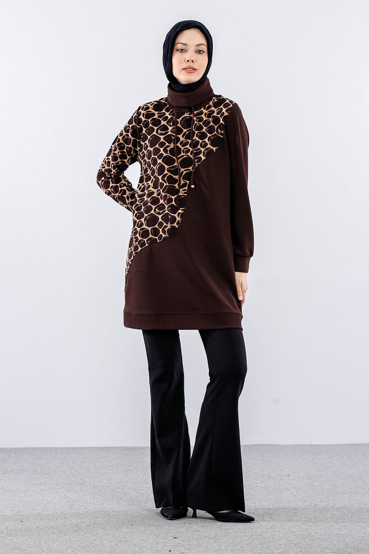 9617 Tunik 2-3-4-5 - Kahve / Bej - 2