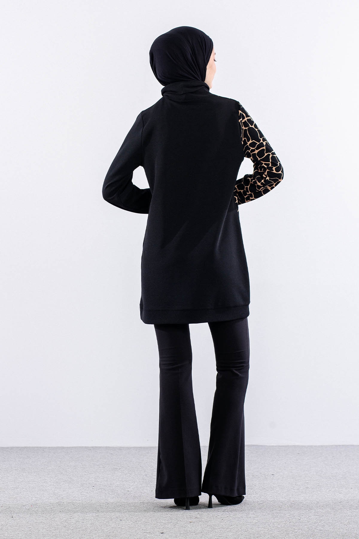 9617 Tunik 2-3-4-5 - Siyah_bej - 4