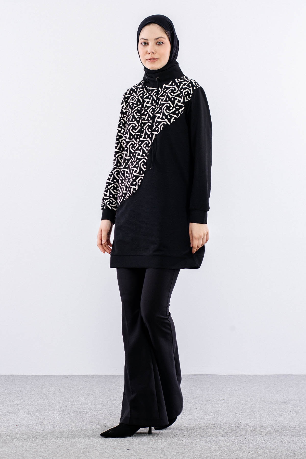 9617 Tunik 2-3-4-5 - Siyah_beyaz - 2