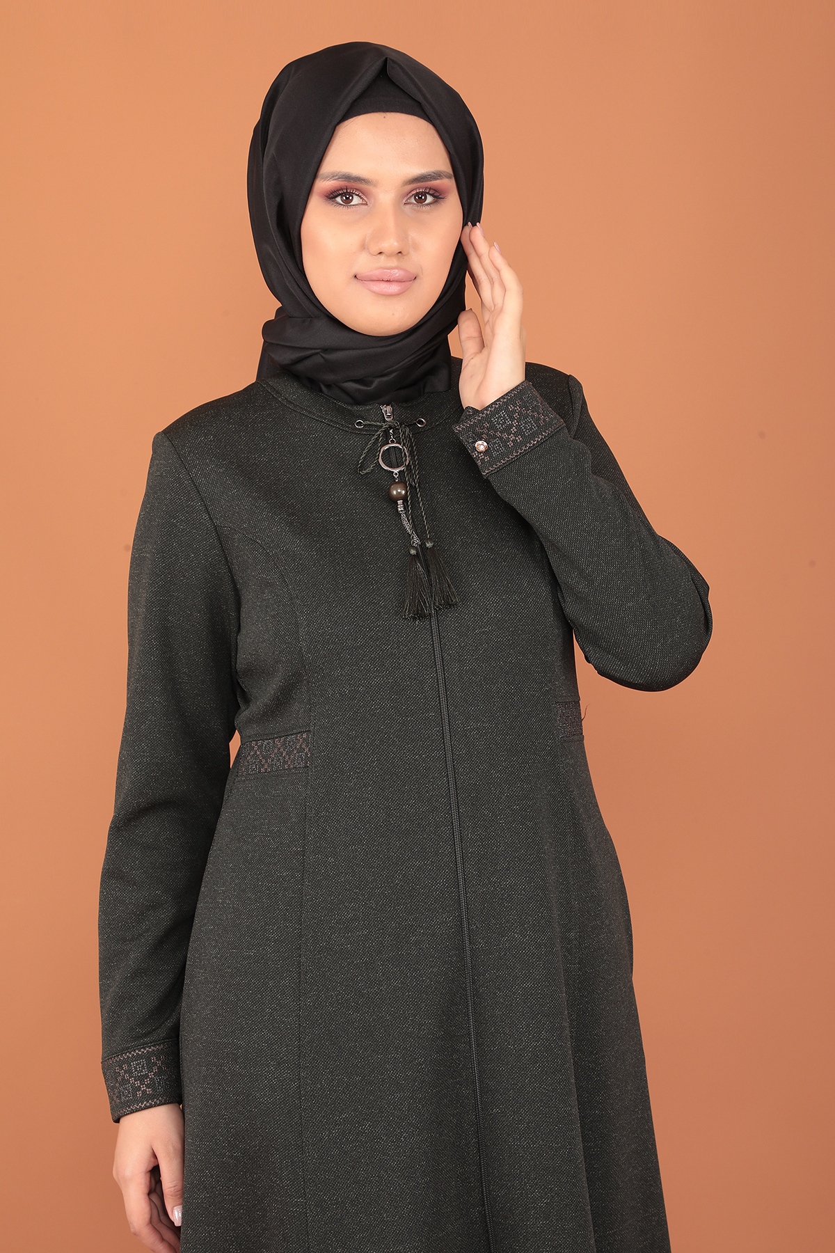 993 Sevda Okyanus Ferace 44-54 - Haki - 5