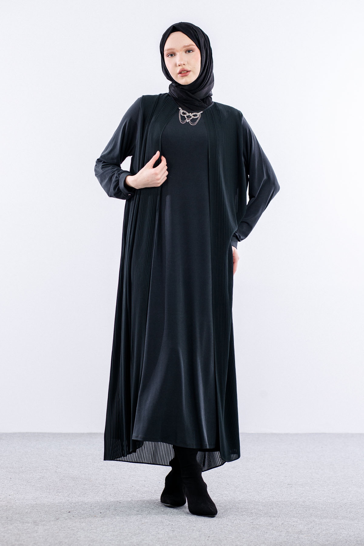 9944 şik Elbise 4-5-6-7 - Haki - 2