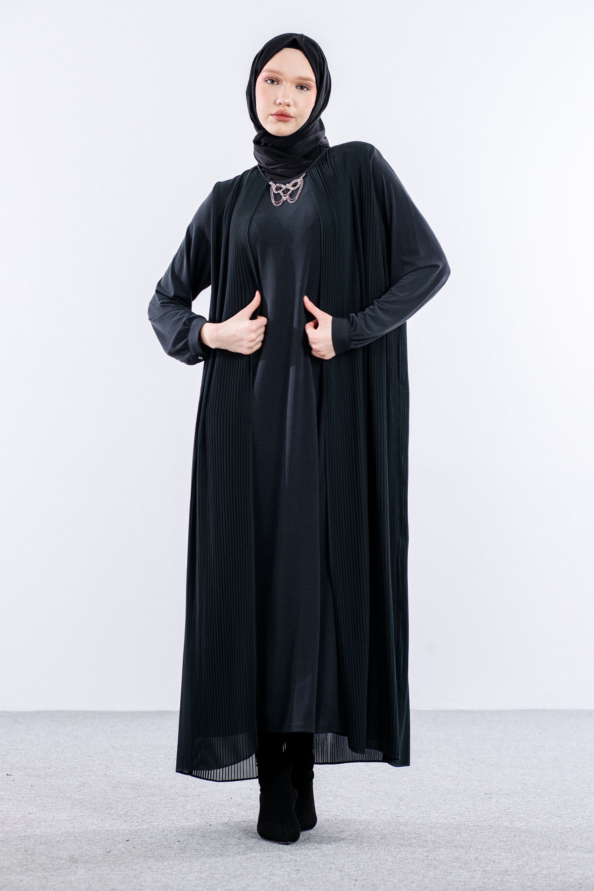 9944 şik Elbise 4-5-6-7 - Haki - 3