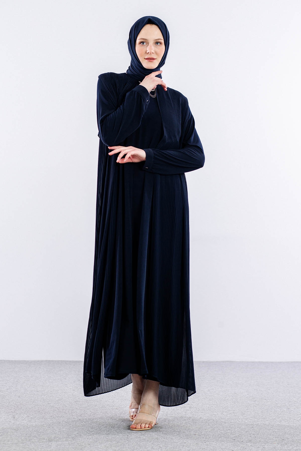 9944 şik Elbise 4-7 - Lacivert - 3