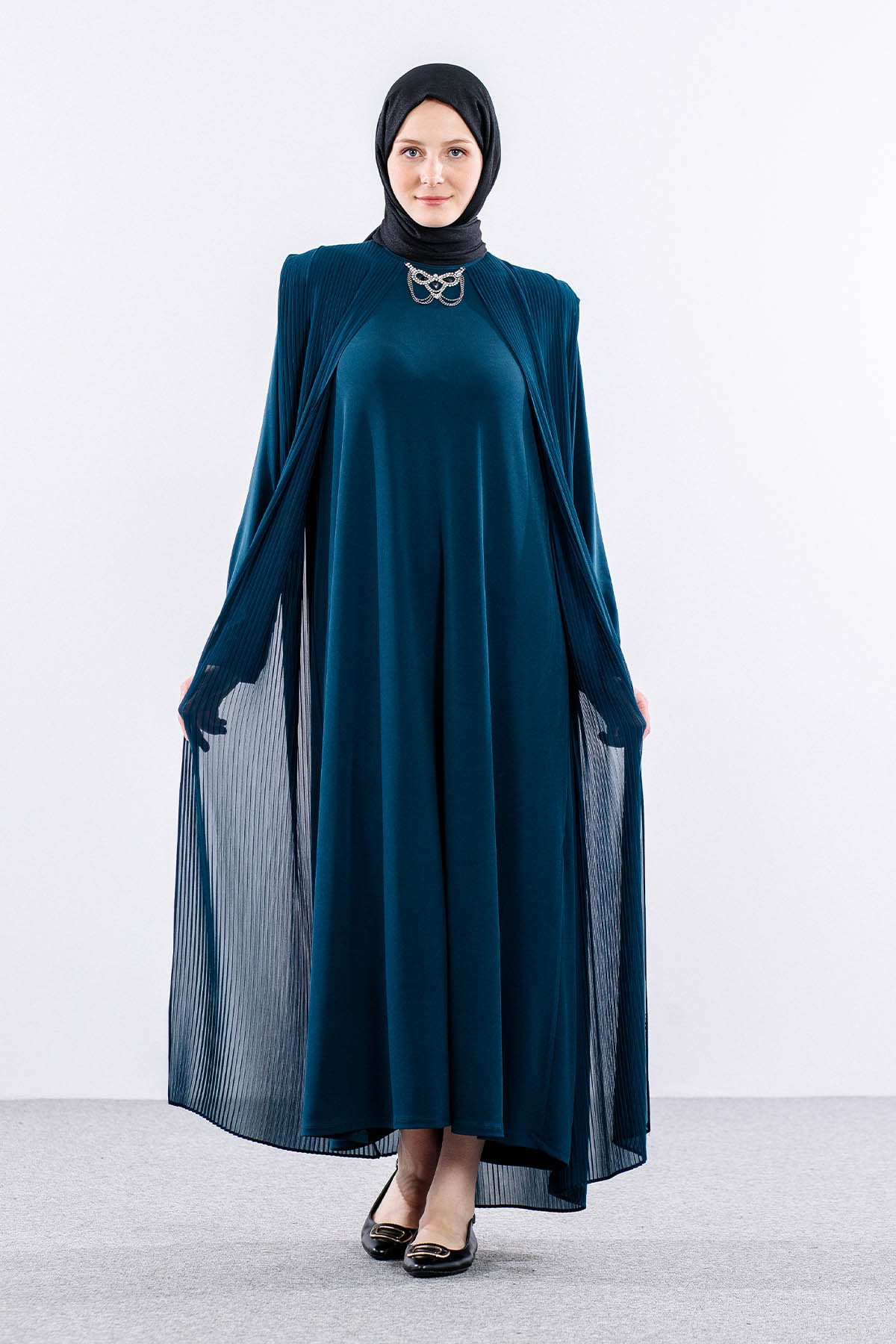 9944 şik Elbise 4-7 - Petrol - 1