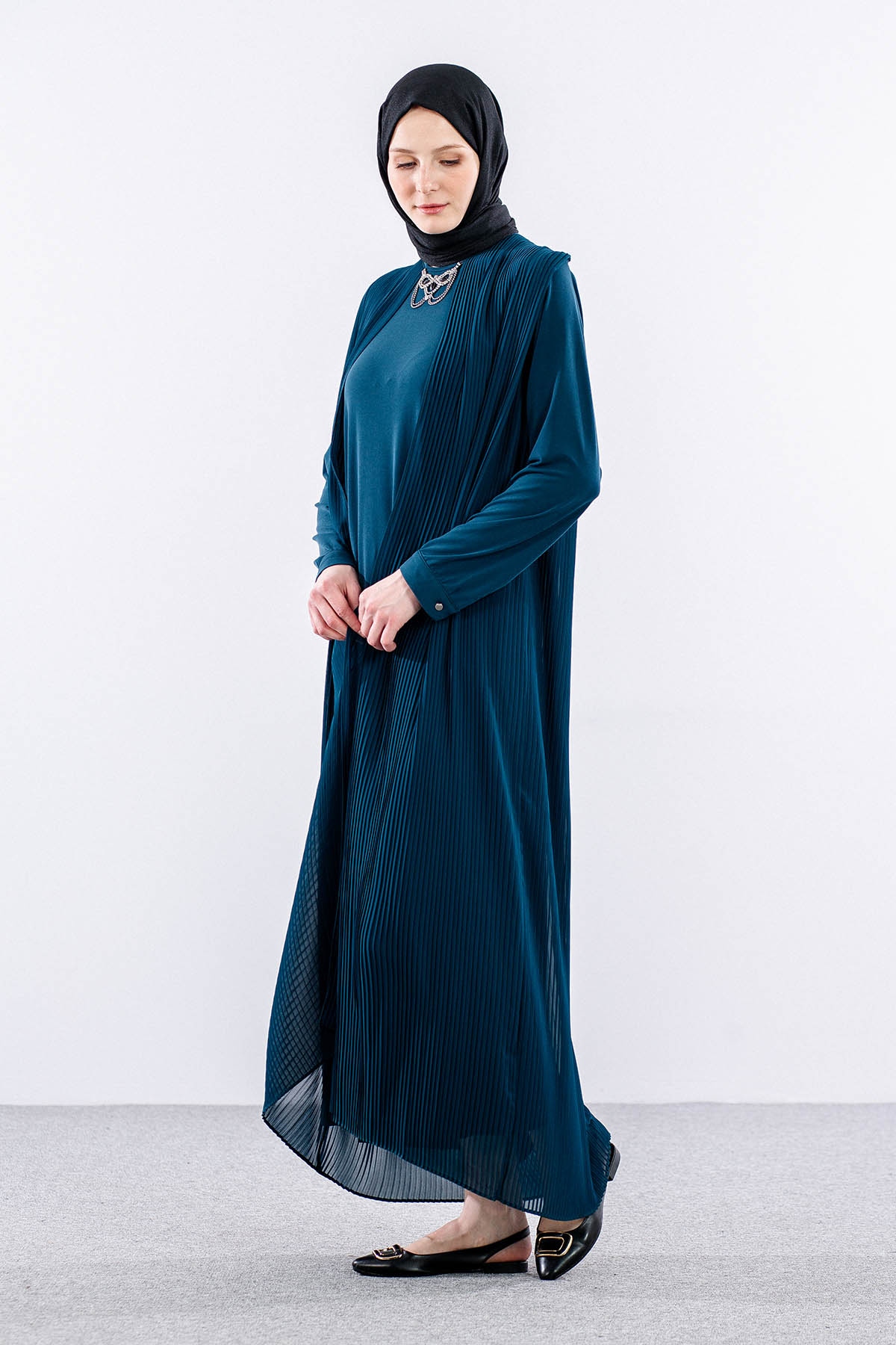 9944 şik Elbise 4-7 - Petrol - 3