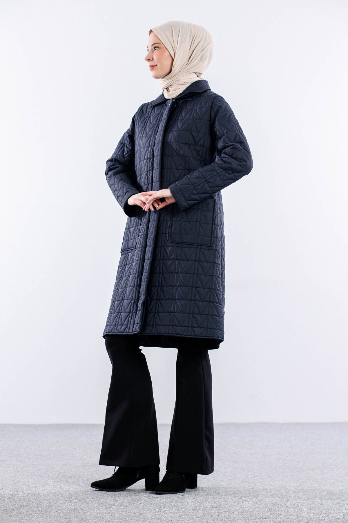 9951 Kapitone Kaban 46-52 - Lacivert - 2