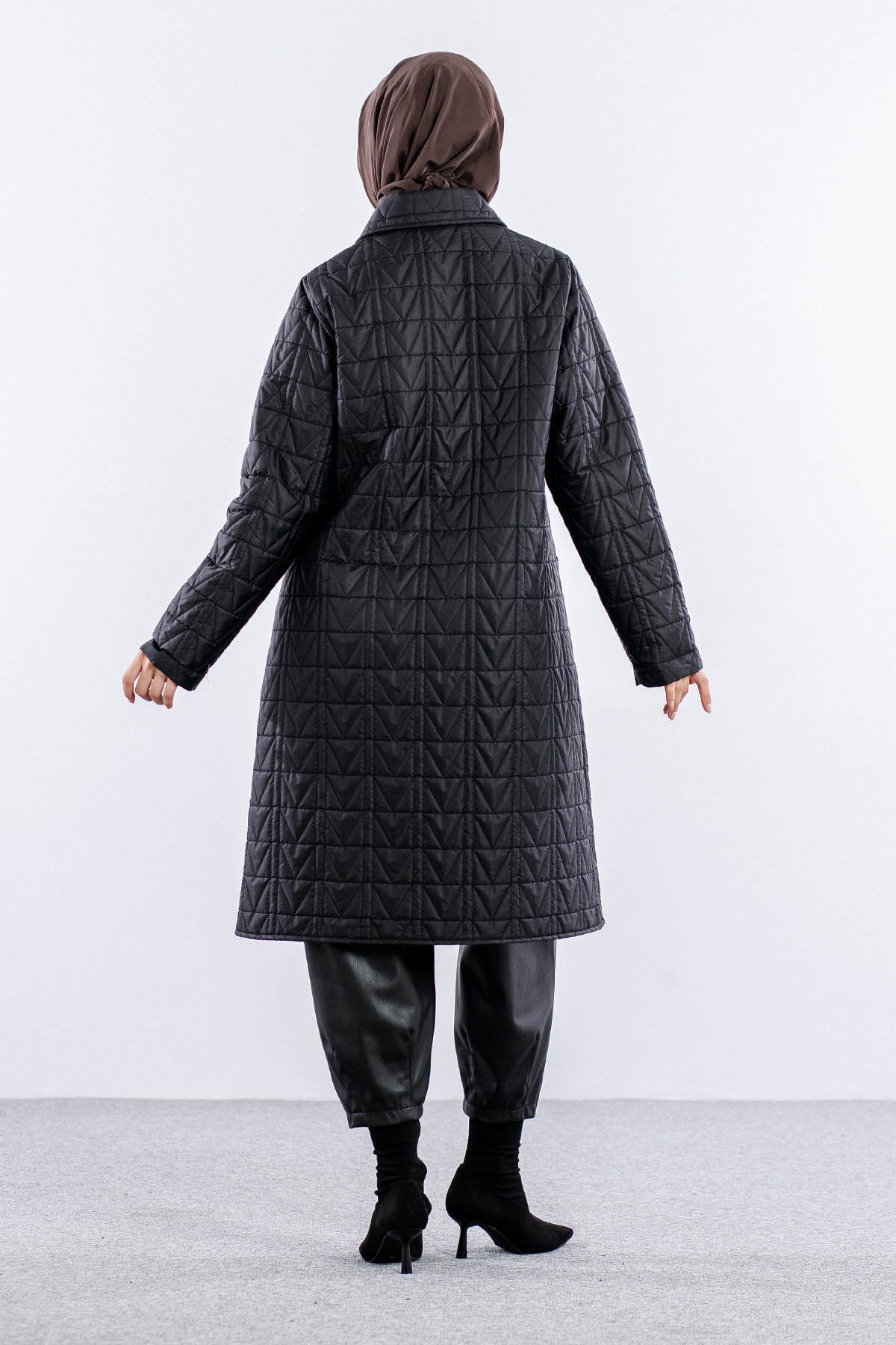 9951 Kapitone Kaban 46-52 - Siyah - 4