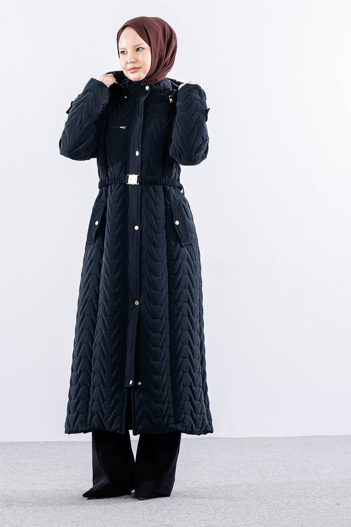 A-3171 Tamboy Kapitone Kaban 40-50 - Lacivert - 1