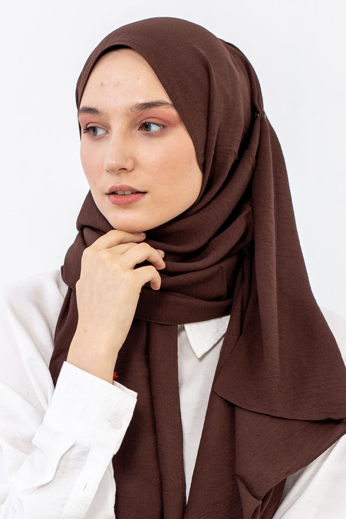 Cazz şal Bulut - Kahve - 2