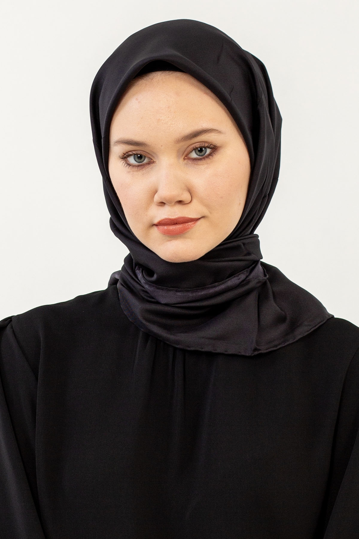 Classic Tvil İpek Eşarp - Siyah - 1