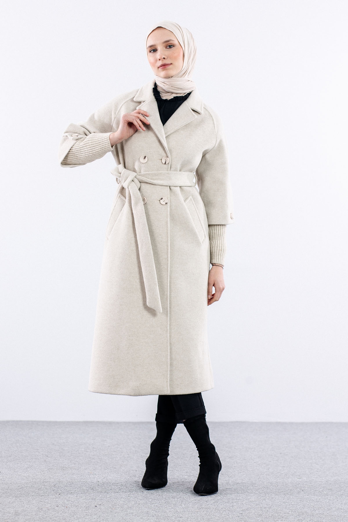 D1451 Kaşe Kap 38-44 - Ekru - 1