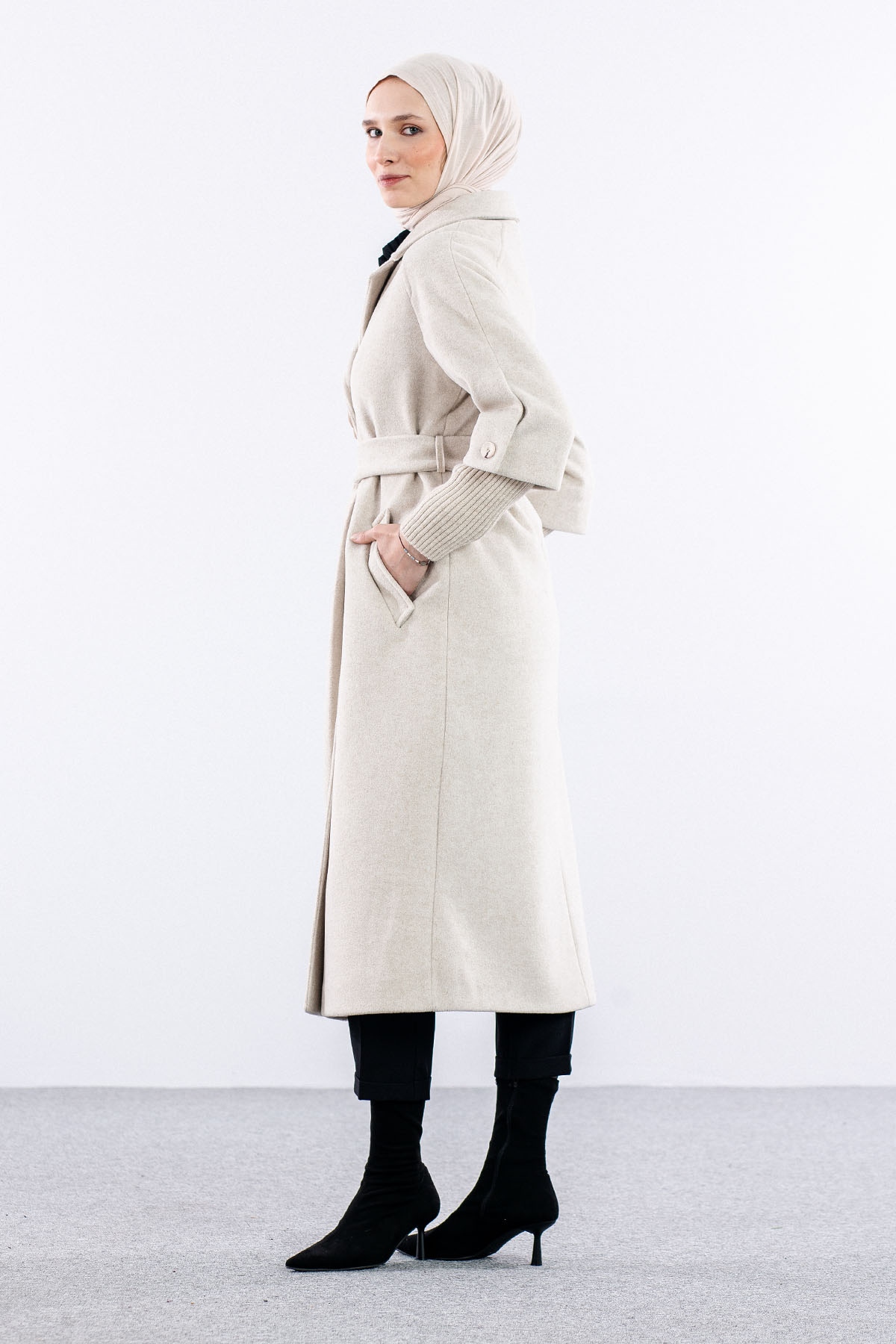 D1451 Kaşe Kap 38-44 - Ekru - 4