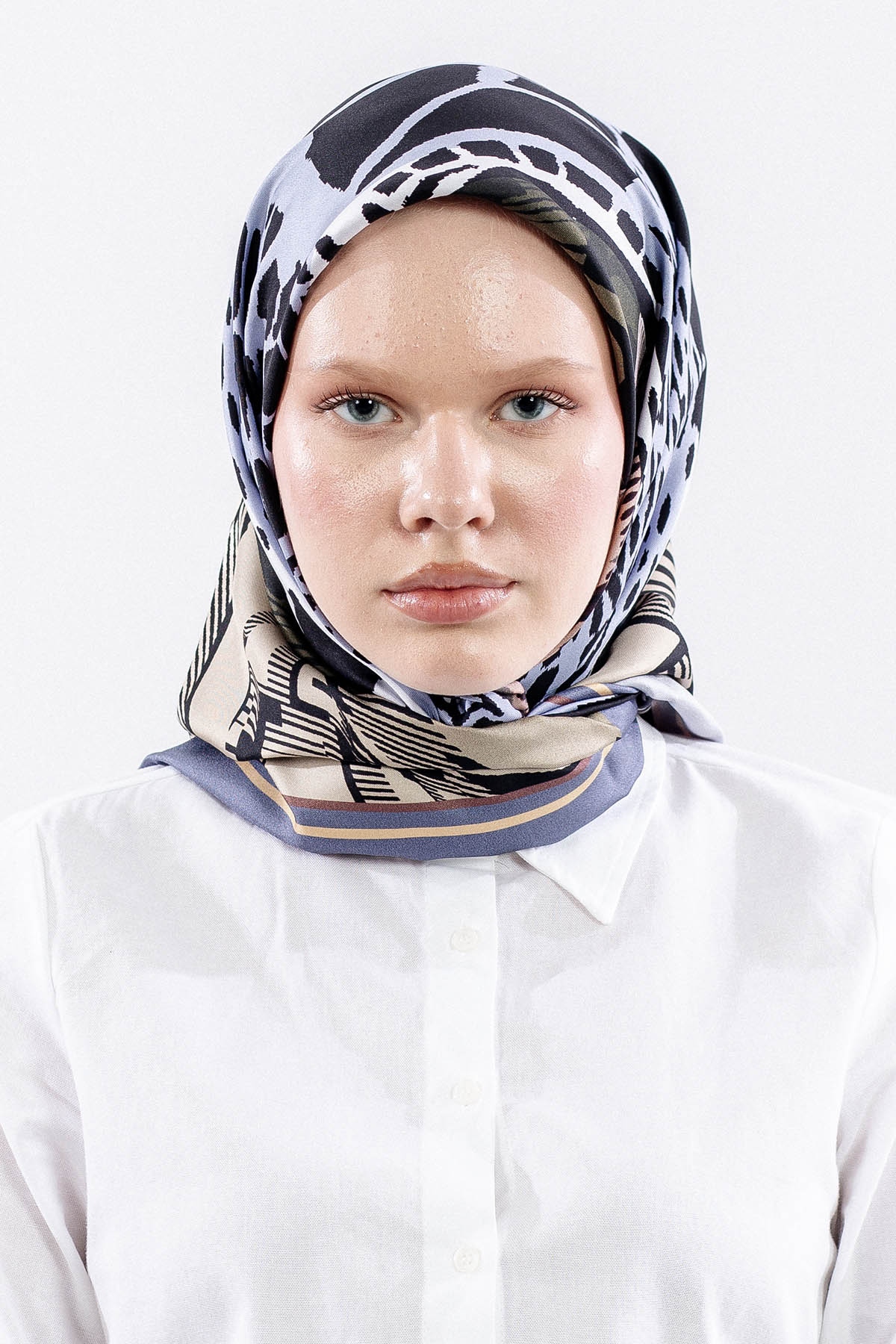 Dg11110 İpek Eşarp 90*90 Tvil - Laci_pembe - - 1