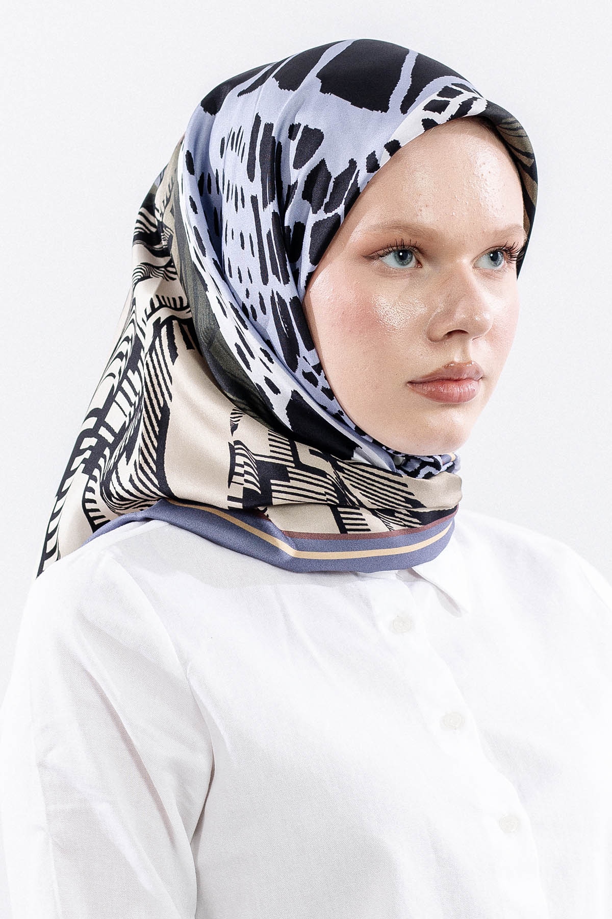 Dg11110 İpek Eşarp 90*90 Tvil - Laci_pembe - - 2