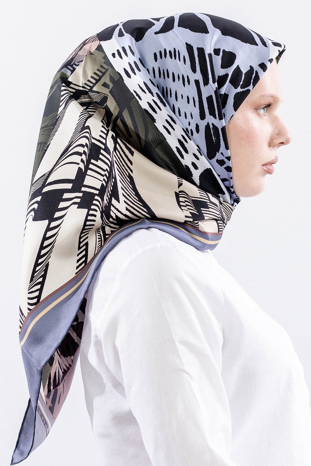 Dg11110 İpek Eşarp 90*90 Tvil - Laci_pembe - - 3