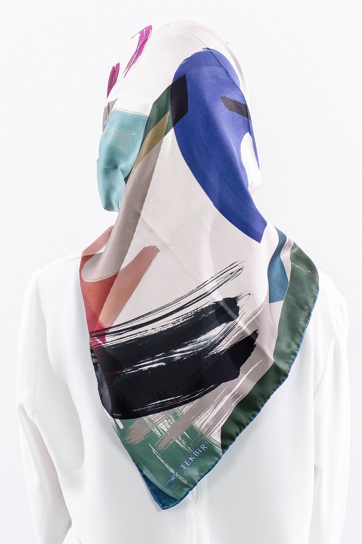 Dg14819 Polyester Eşarp Cizgi - Fusya - 4