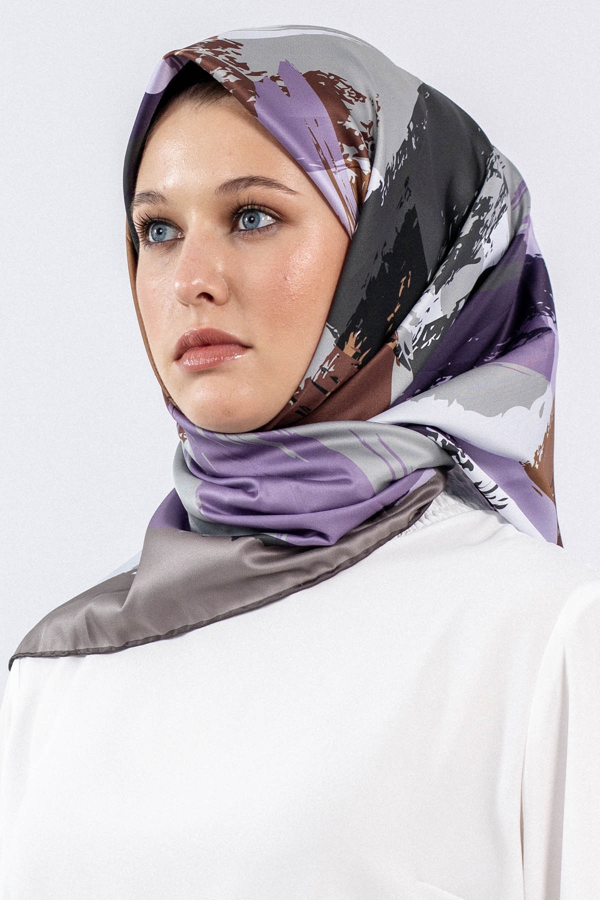 Dg3242 Polyester Eşarp - Vizon - 1