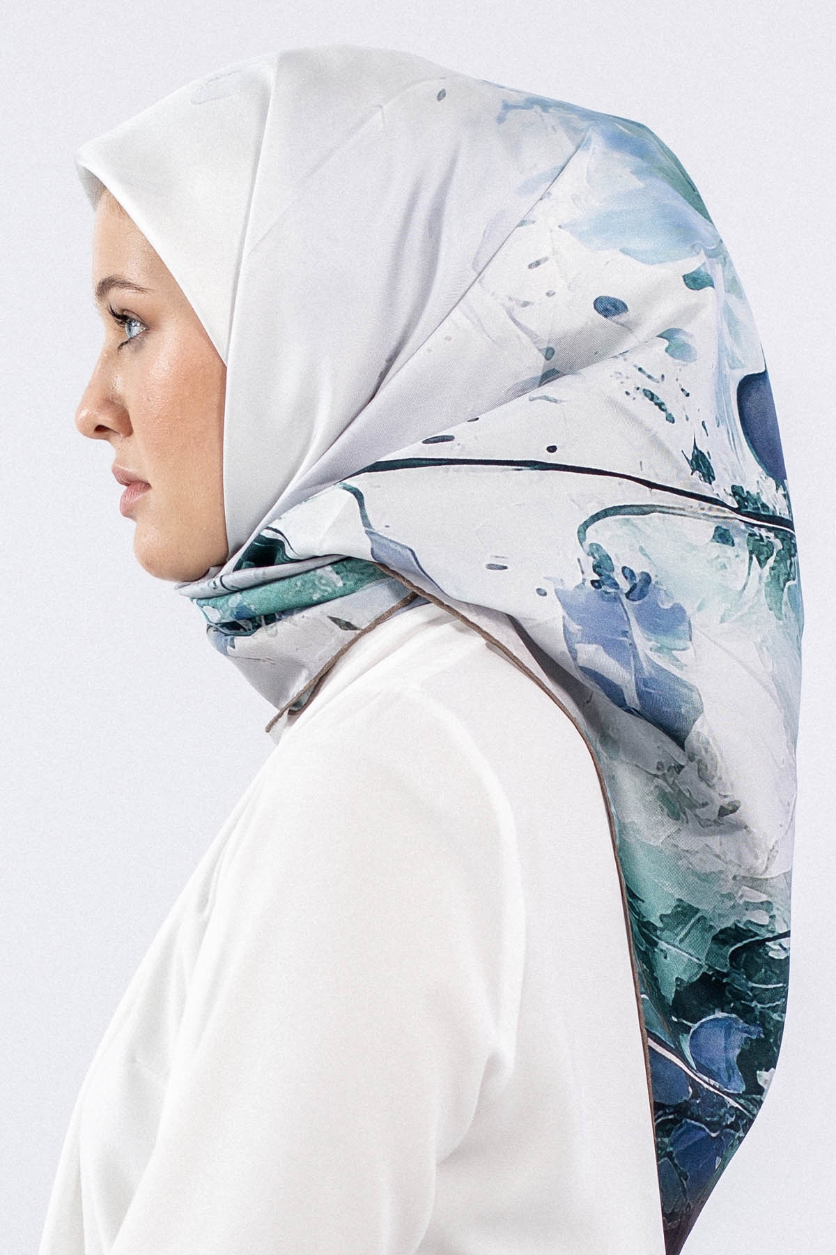 Dg7549 İpek Eşarp Tvil - Vizon_cagla - 2