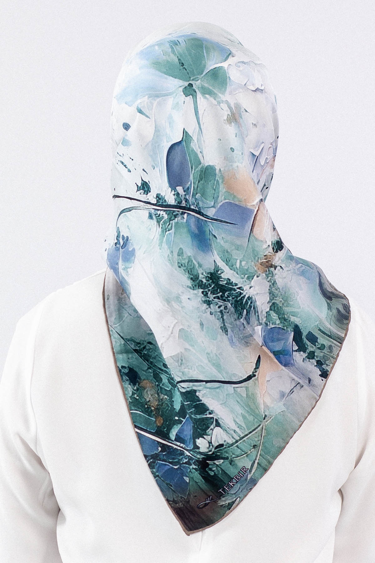 Dg7549 İpek Eşarp Tvil - Vizon_cagla - 3