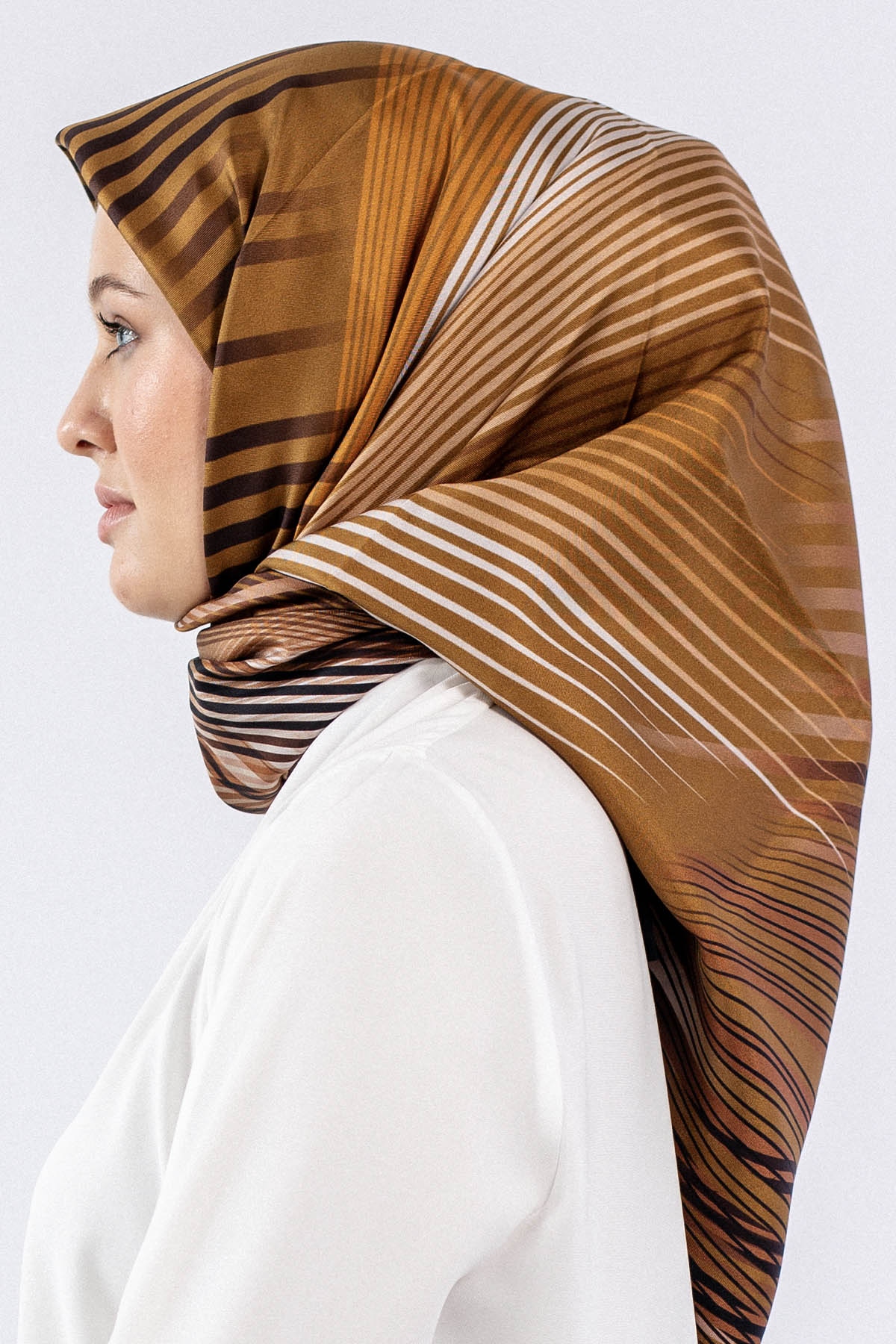 Dg7608 İpek Eşarp - Gold - 2