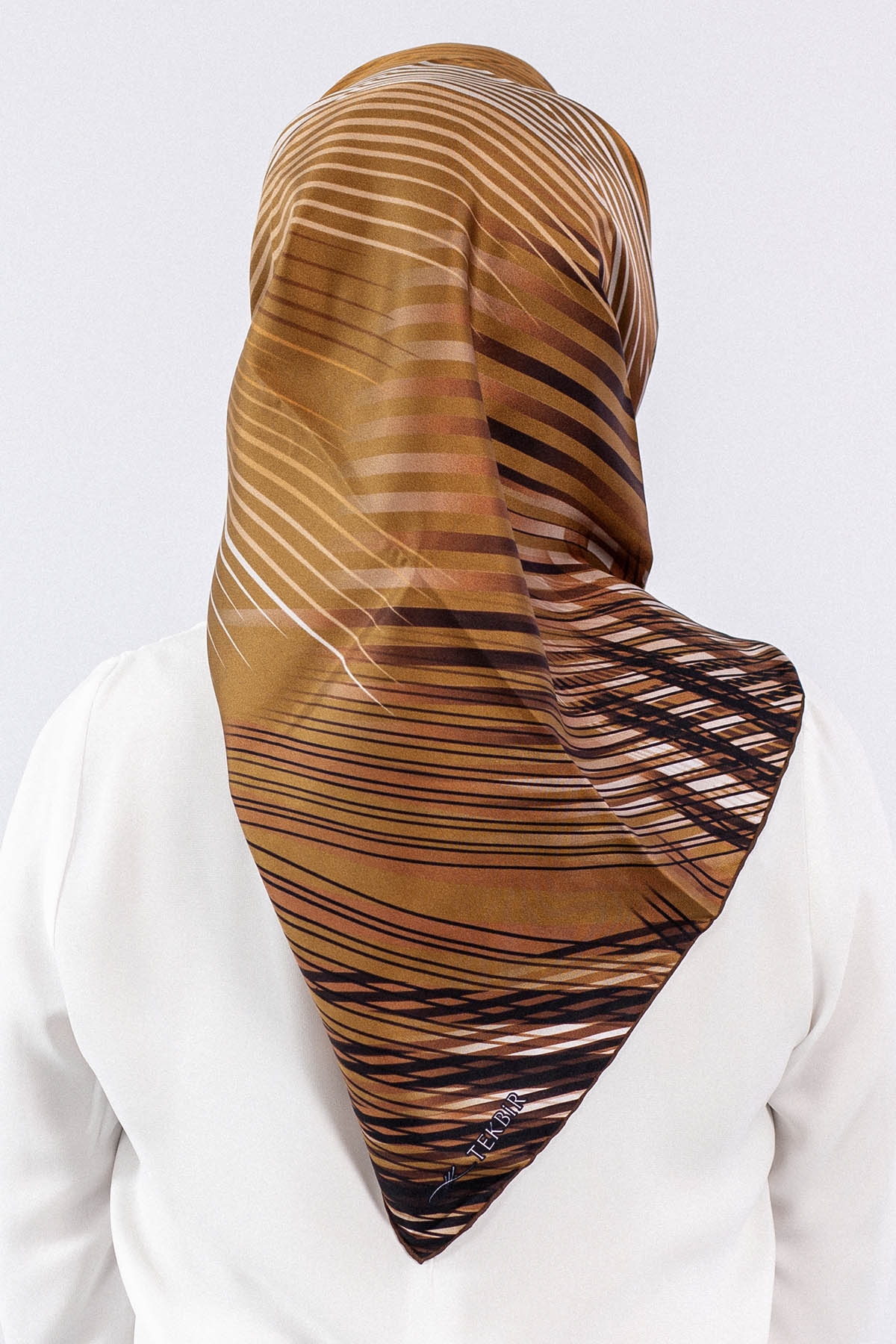 Dg7608 İpek Eşarp - Gold - 3