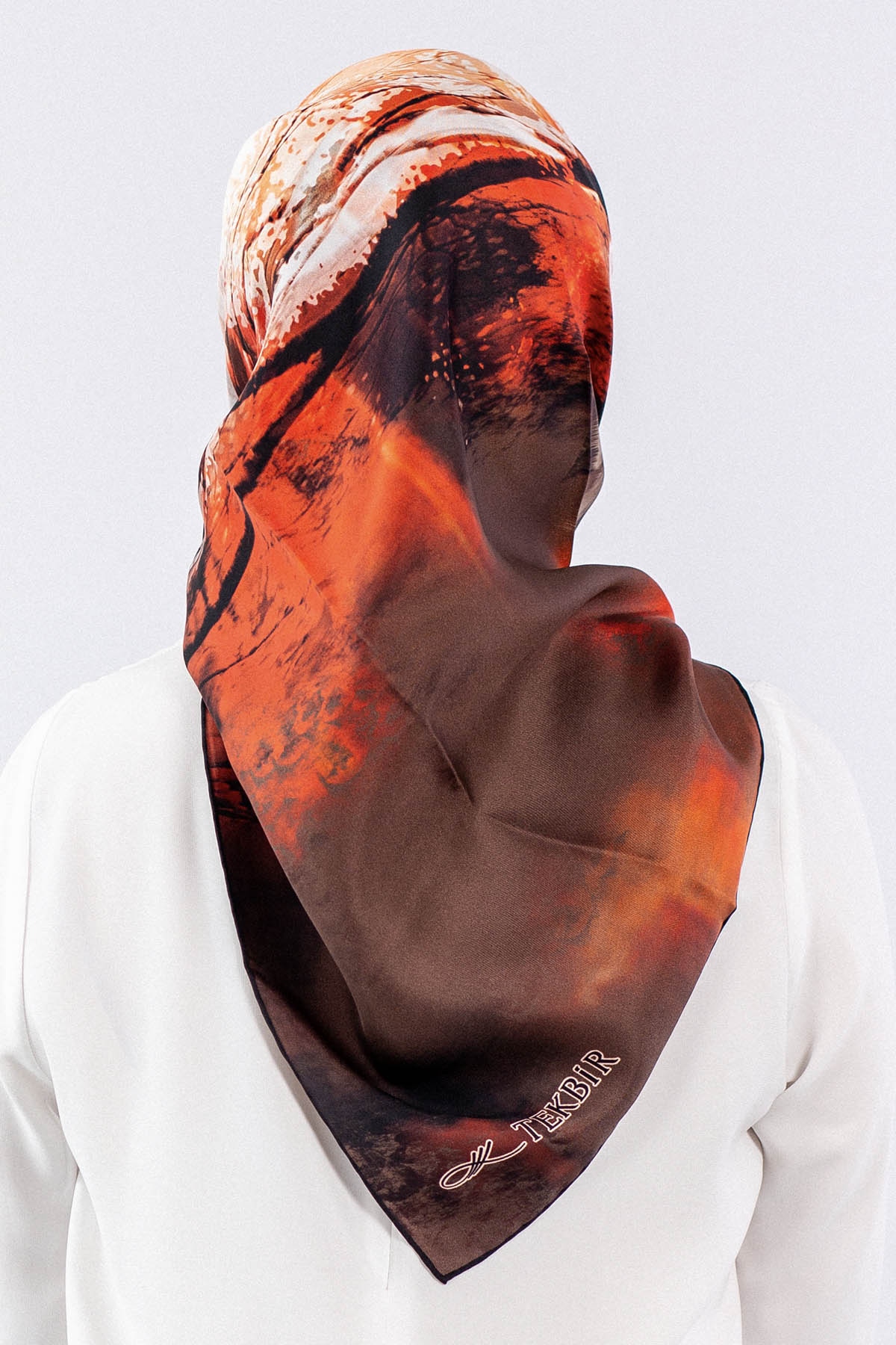 Dg7611 İpek Eşarp Tvil - Siyah_kirmizi - 3